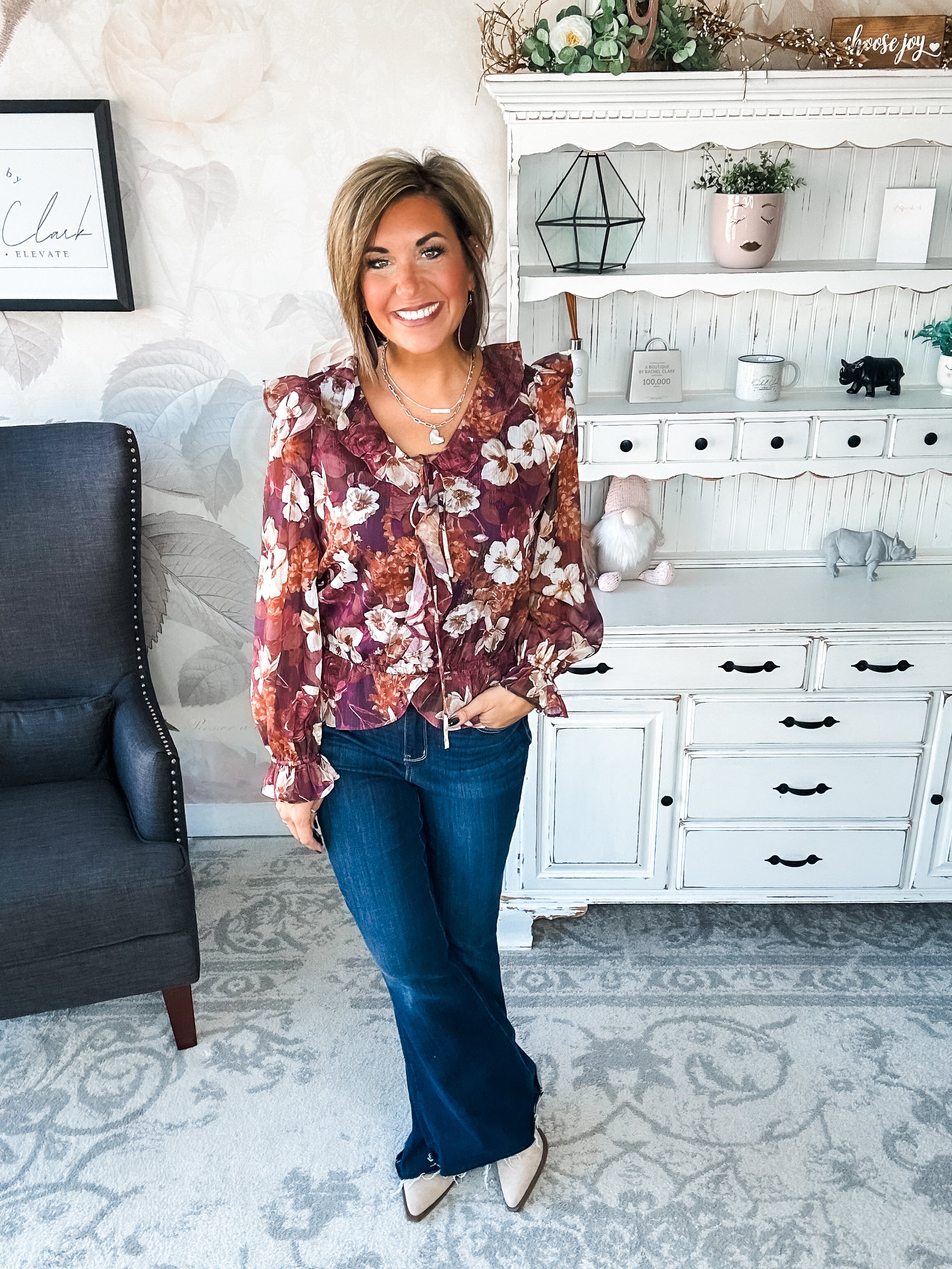 Wanted to Stay Floral Blouse