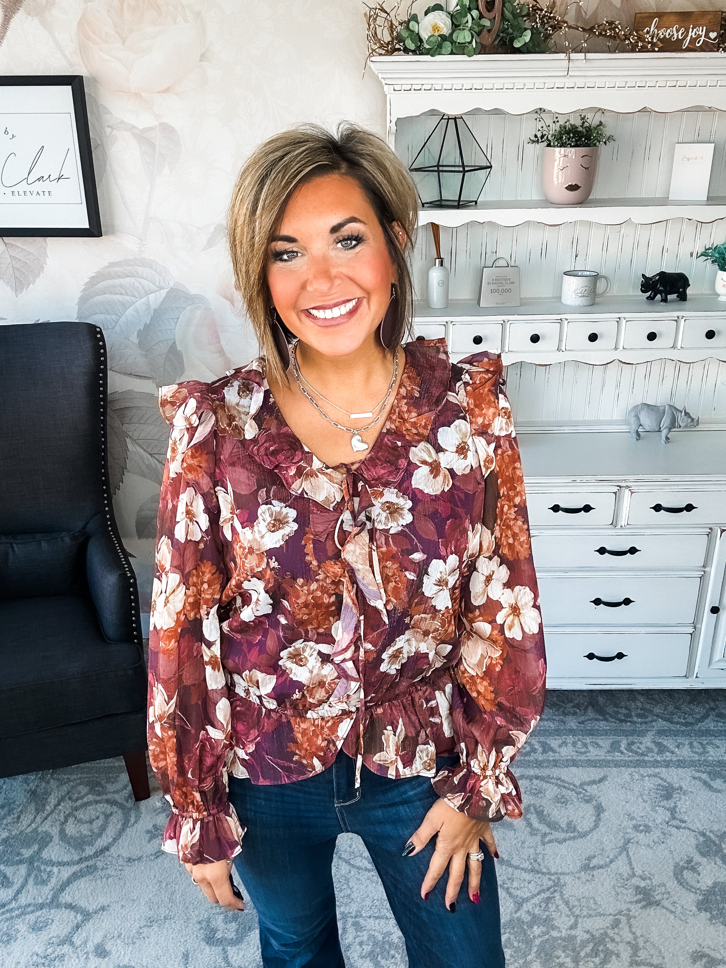 Wanted to Stay Floral Blouse