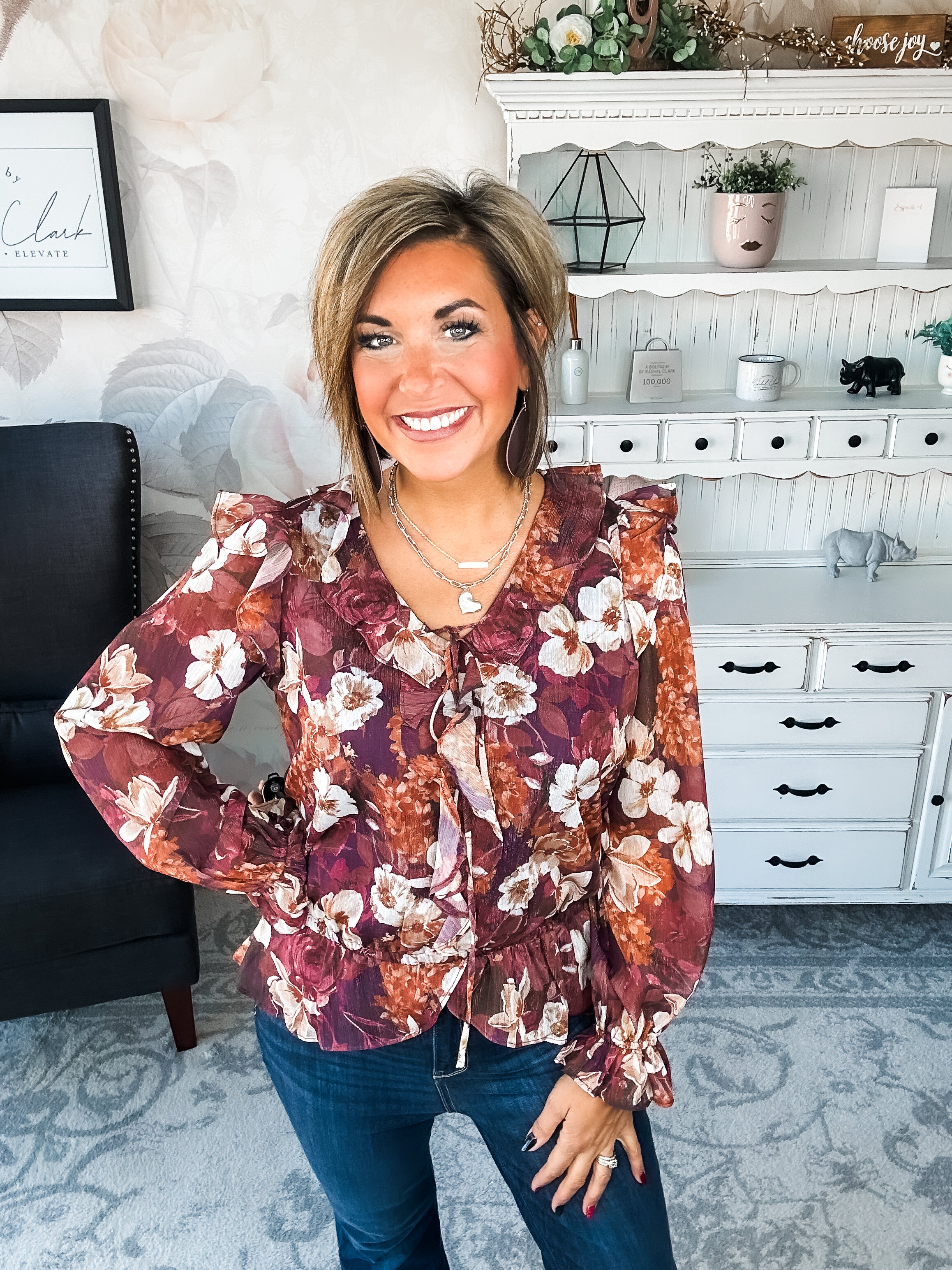 Wanted to Stay Floral Blouse