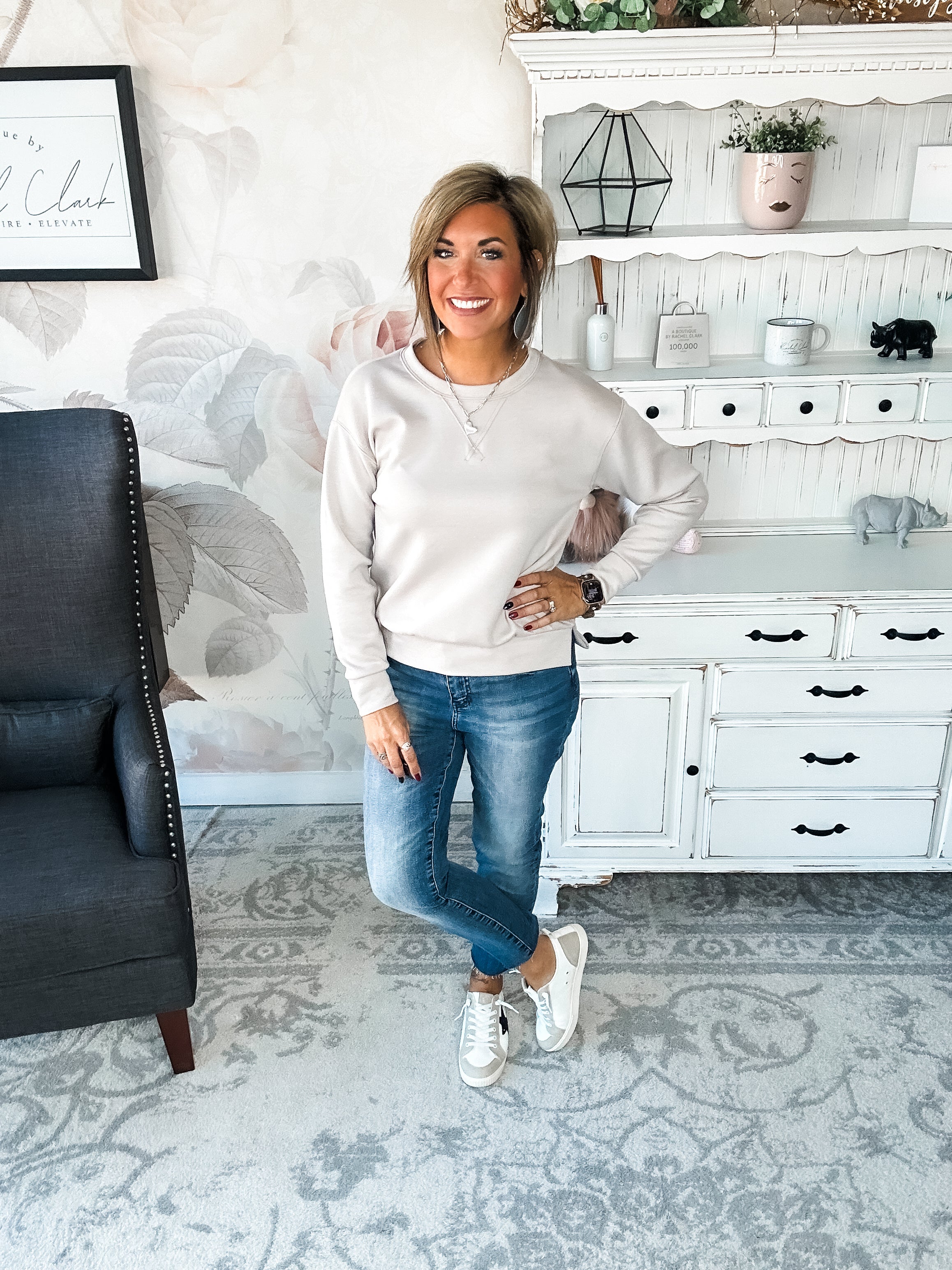 Cuddled Up On The Weekend Pullover - Grey