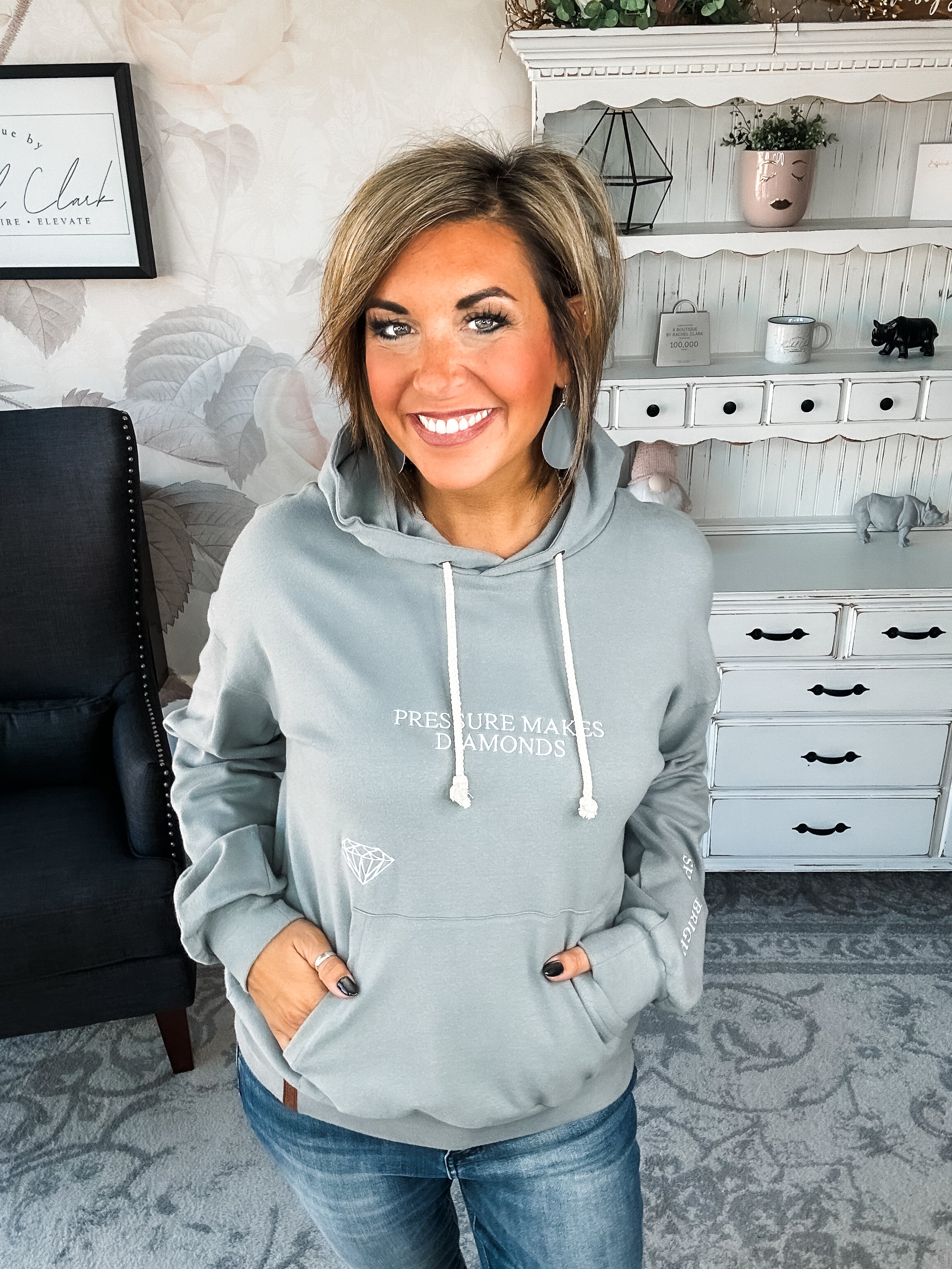 Ampersand Avenue University Hoodie - Pressure Makes Diamonds