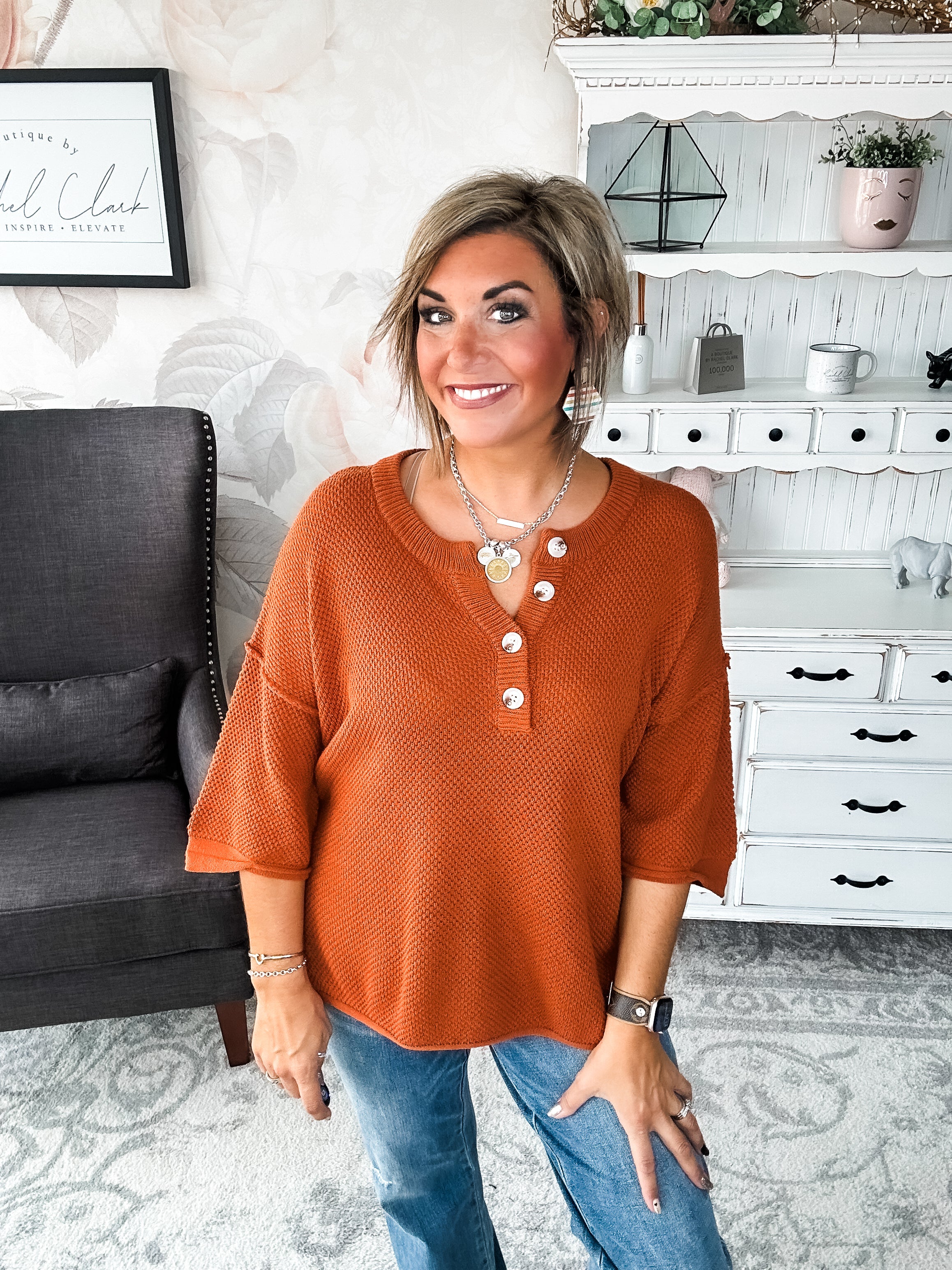 At Last Sweater - Rust