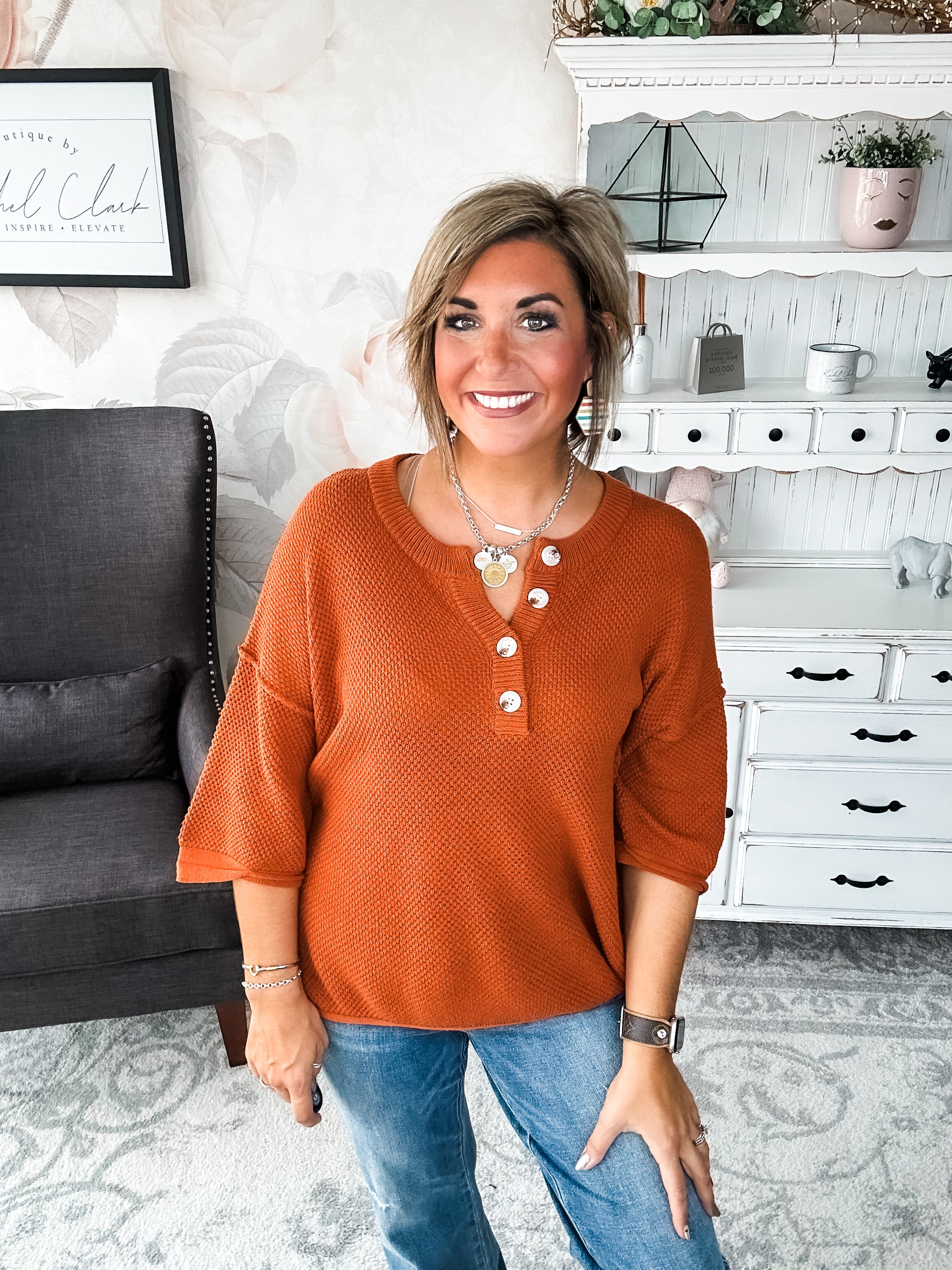 At Last Sweater - Rust