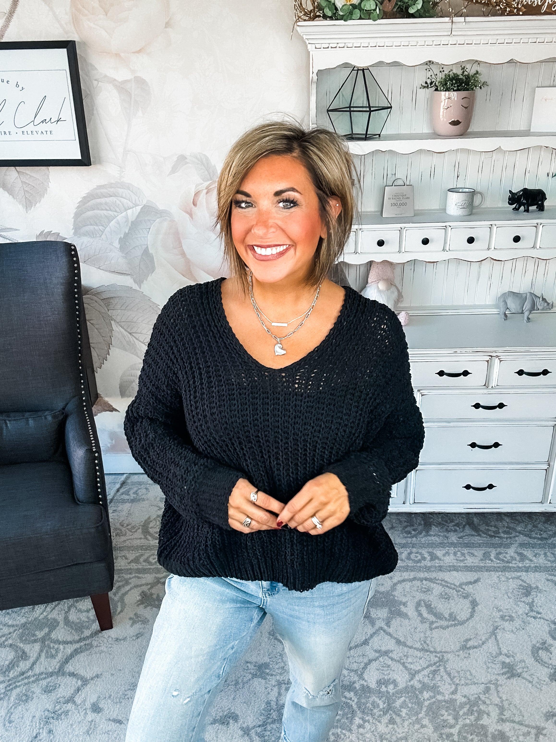 Such a Steal Sweater - Black