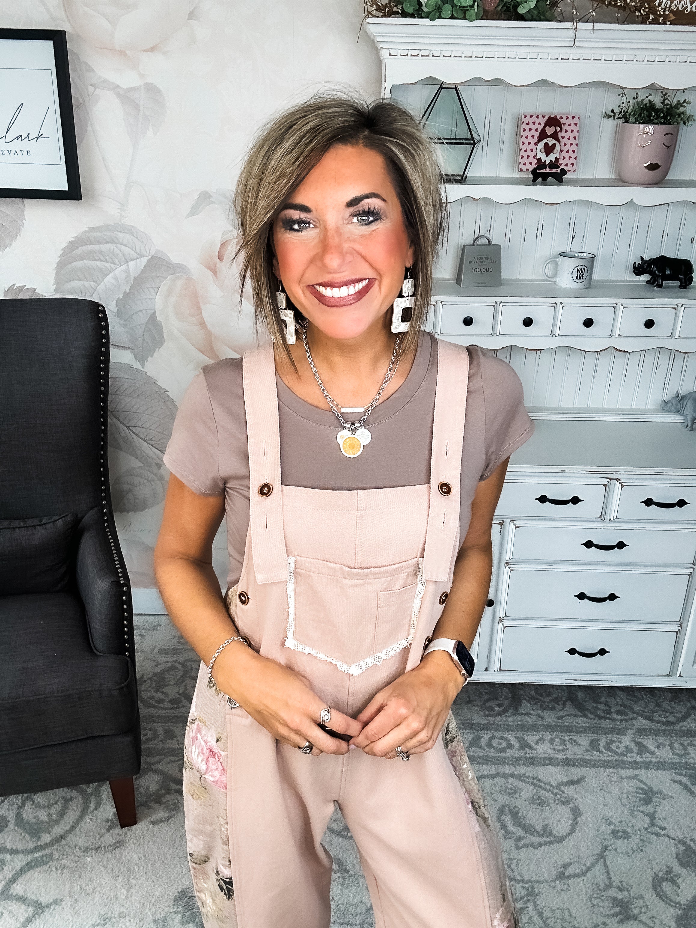 Sweet Symphony Floral Overalls