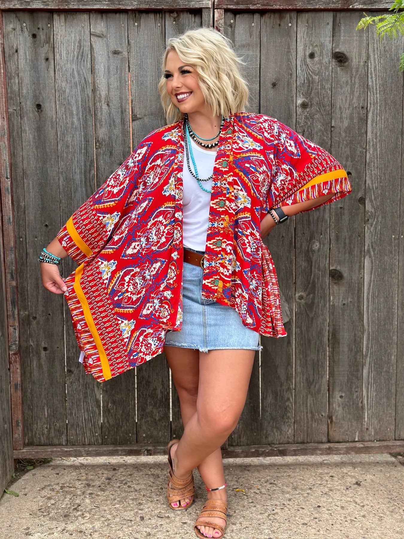 The Perfect Mix Kimono - Red