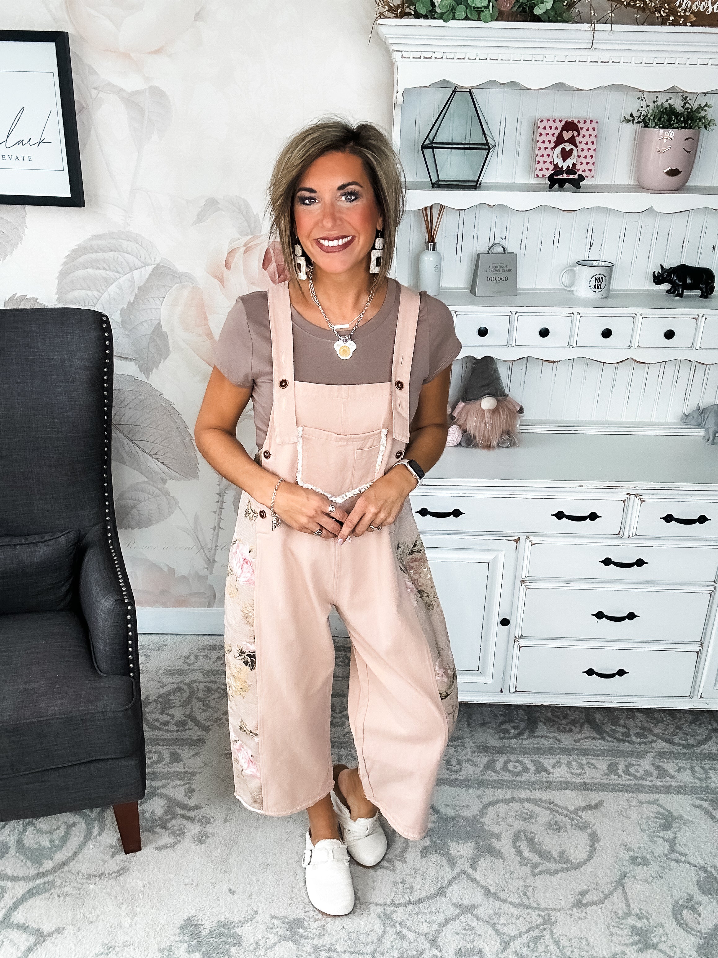 Sweet Symphony Floral Overalls