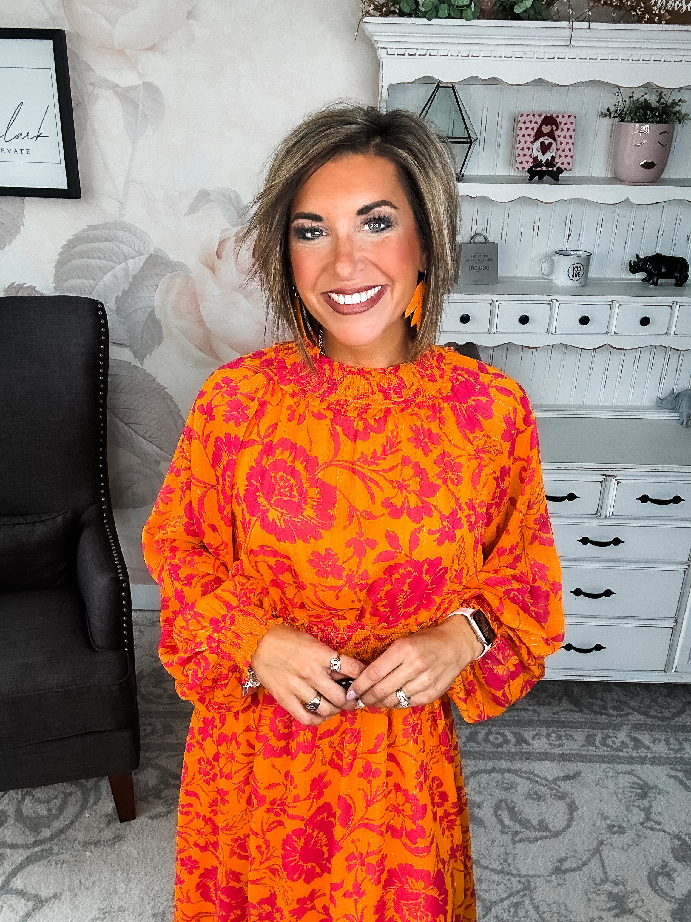 Sweet Paradise Long Sleeve Midi Dress