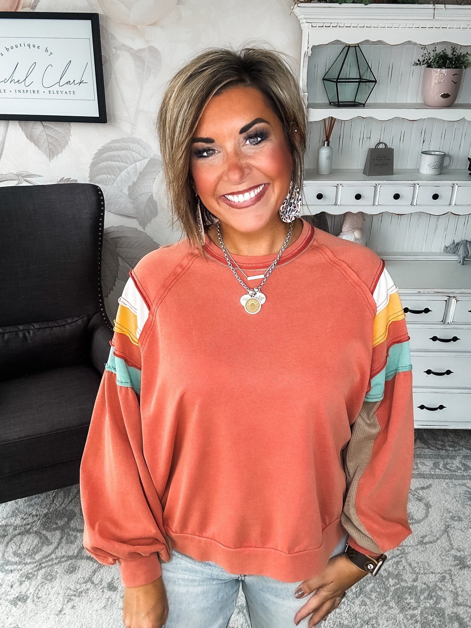 Don't Go Back Pullover Top
