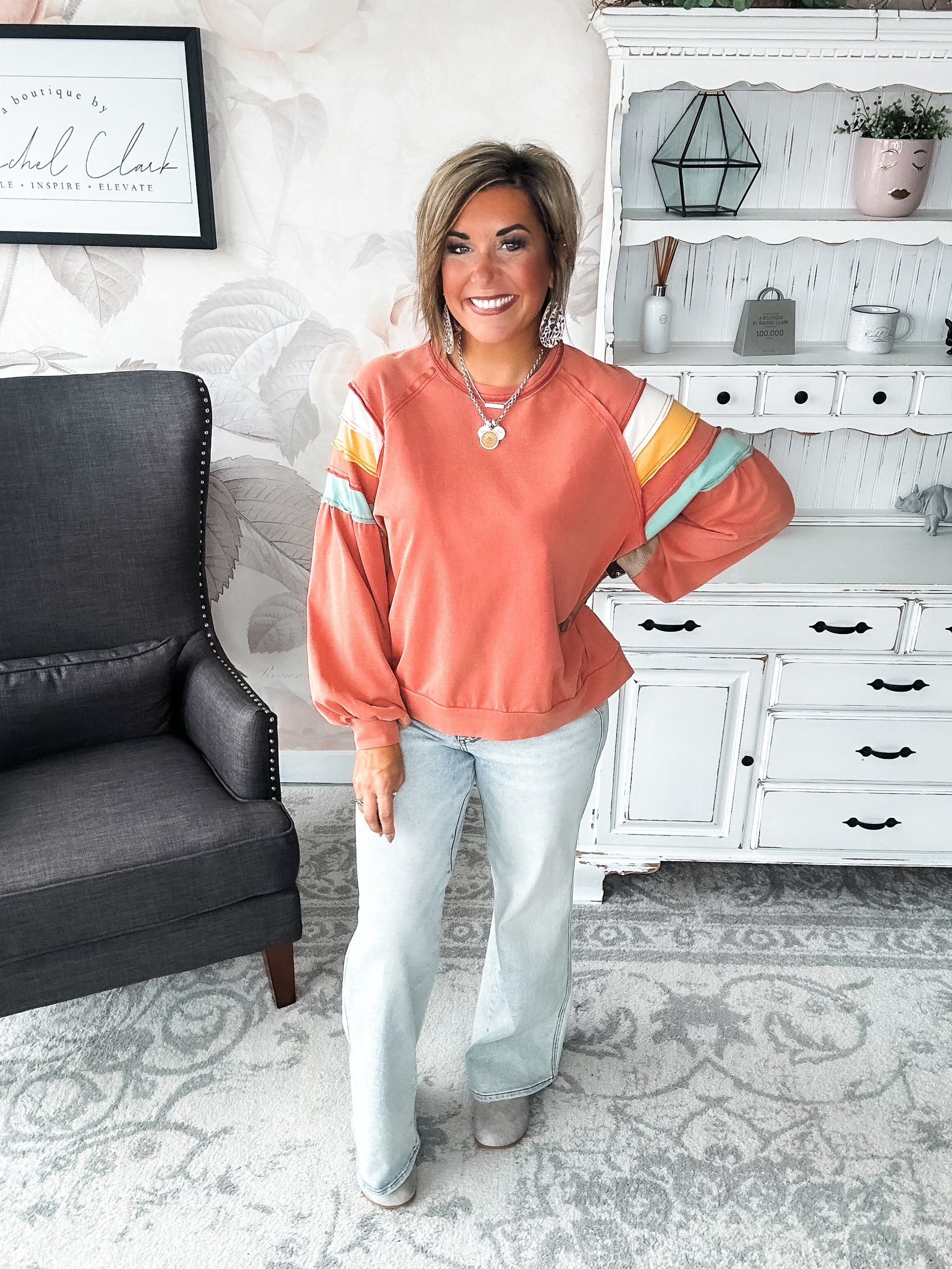Don't Go Back Pullover Top