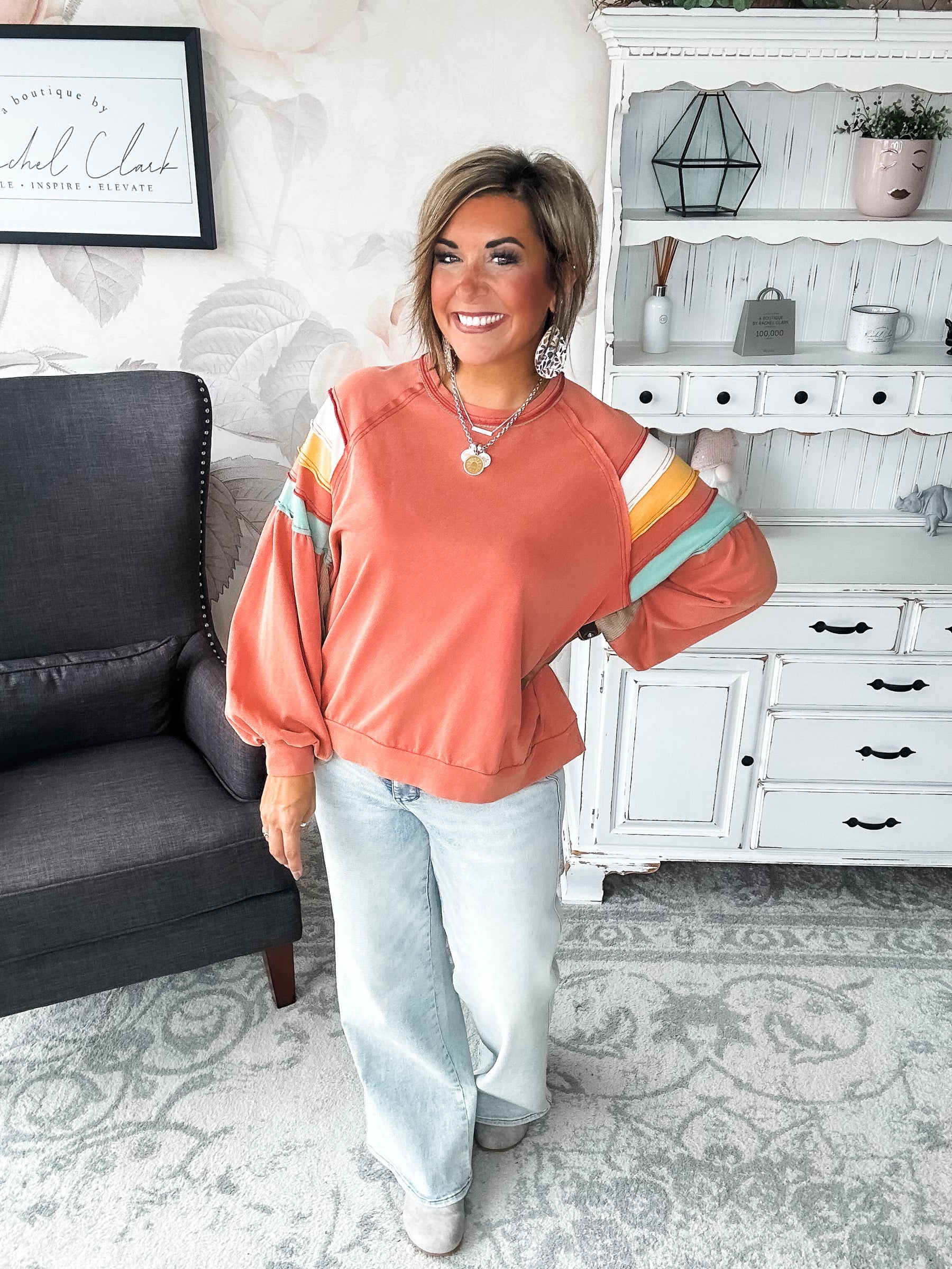 Don't Go Back Pullover Top