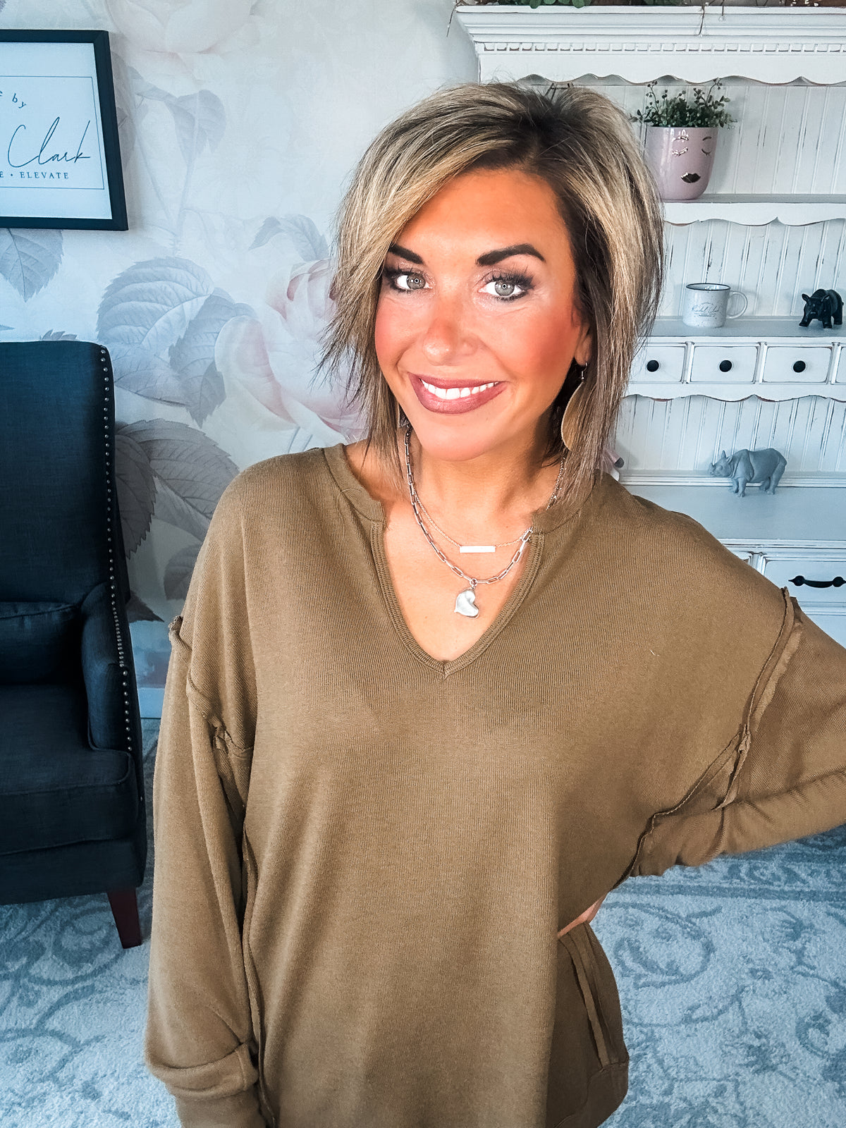 Worth the Wait Pullover - Olive