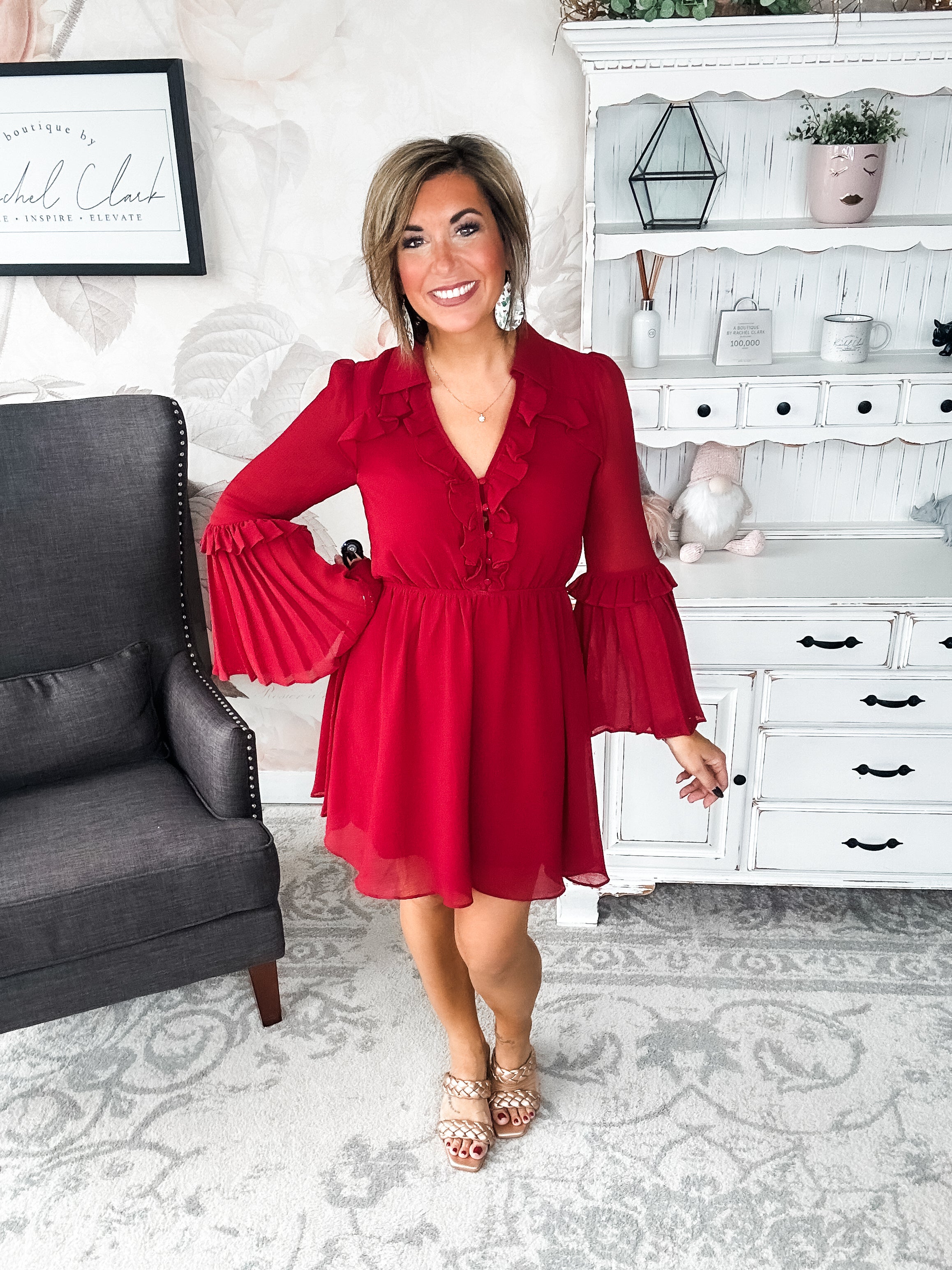 Light the Fire Pleated Dress