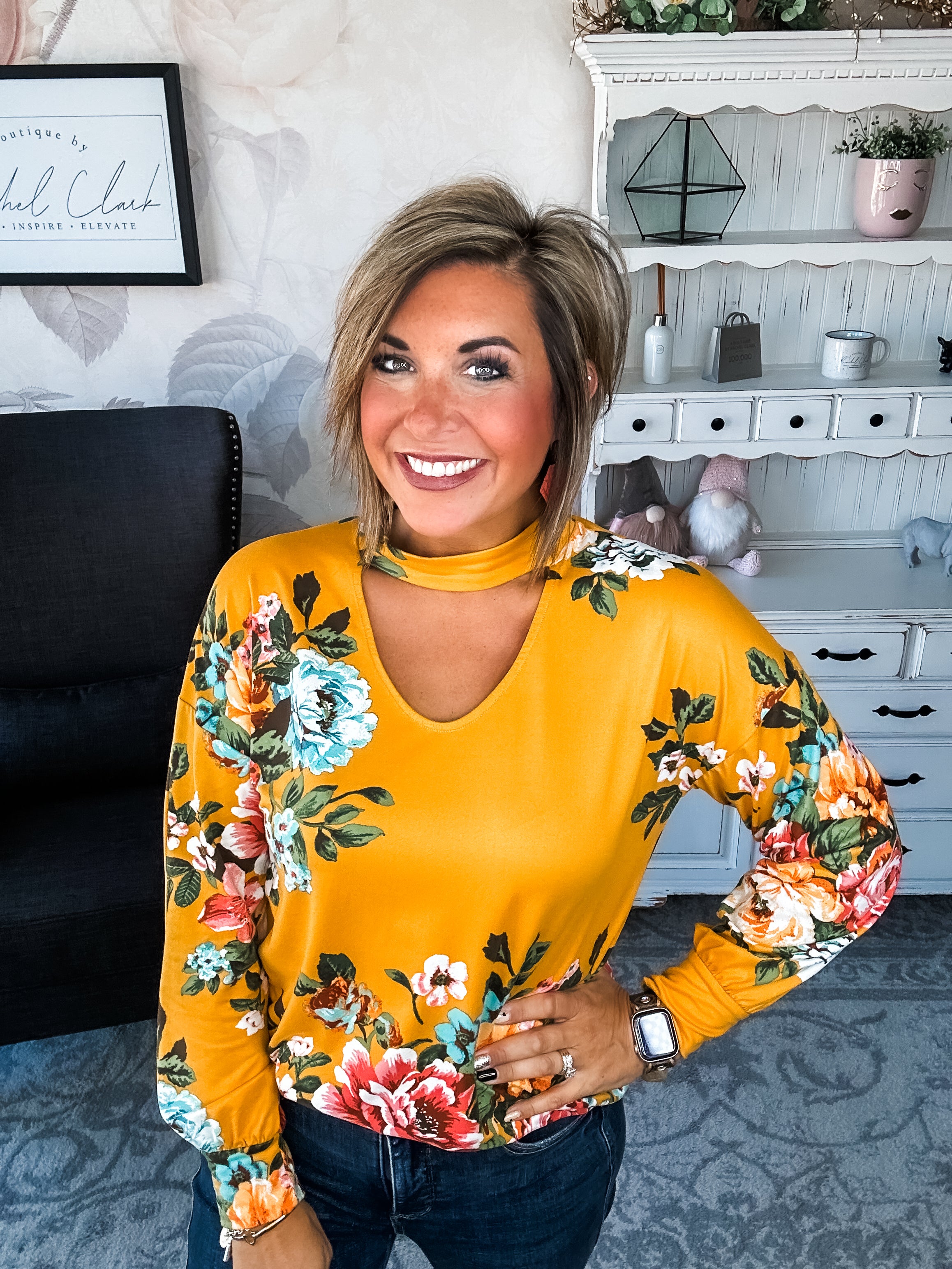 You're Still Number One Floral Top