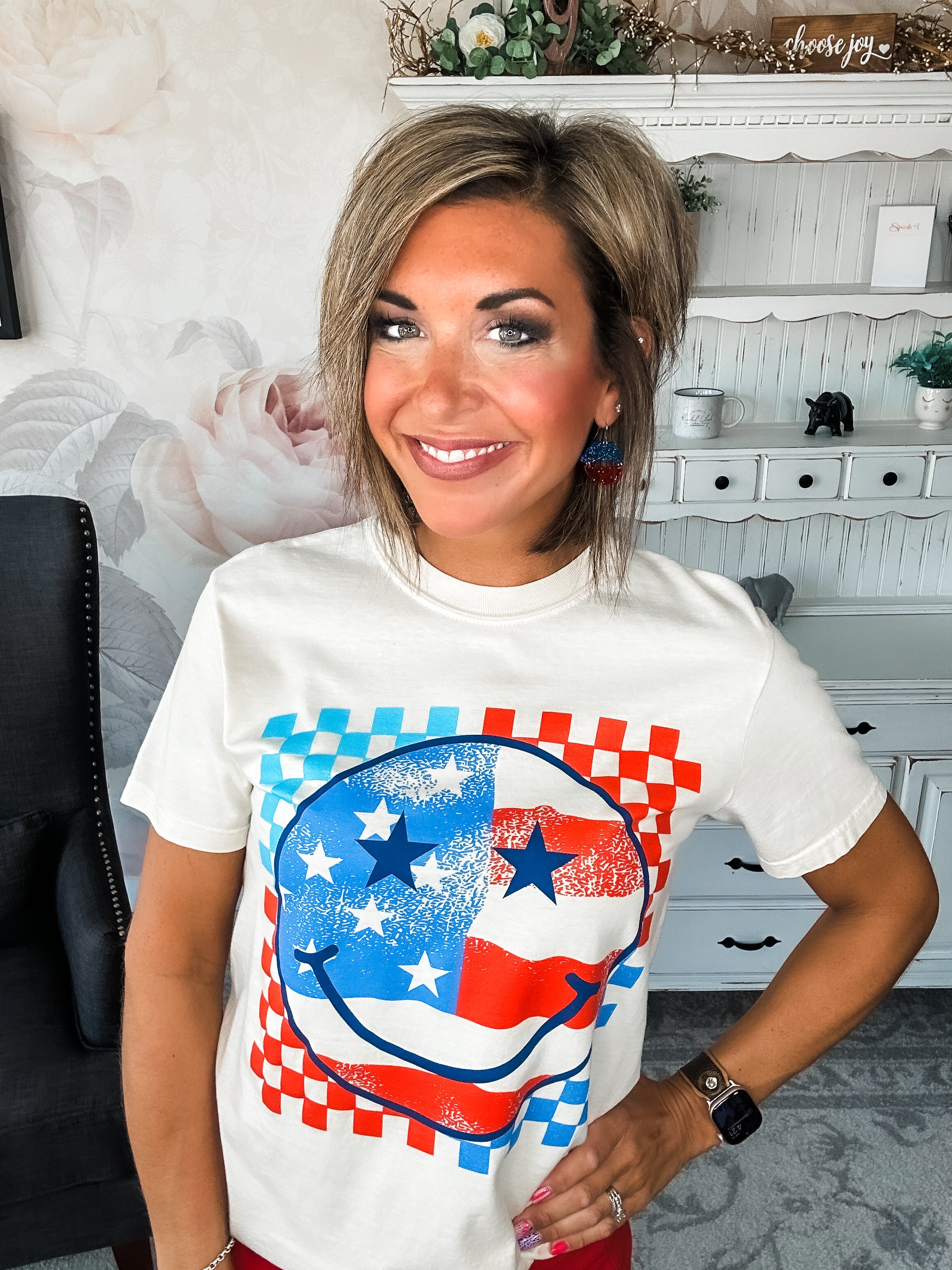 Patriotic Smiley Graphic Tee