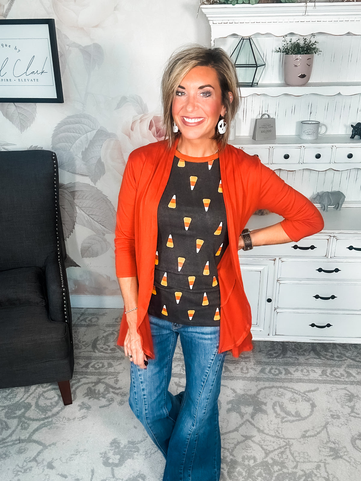 Ampersand Avenue Tee - Candy Corn Cutie