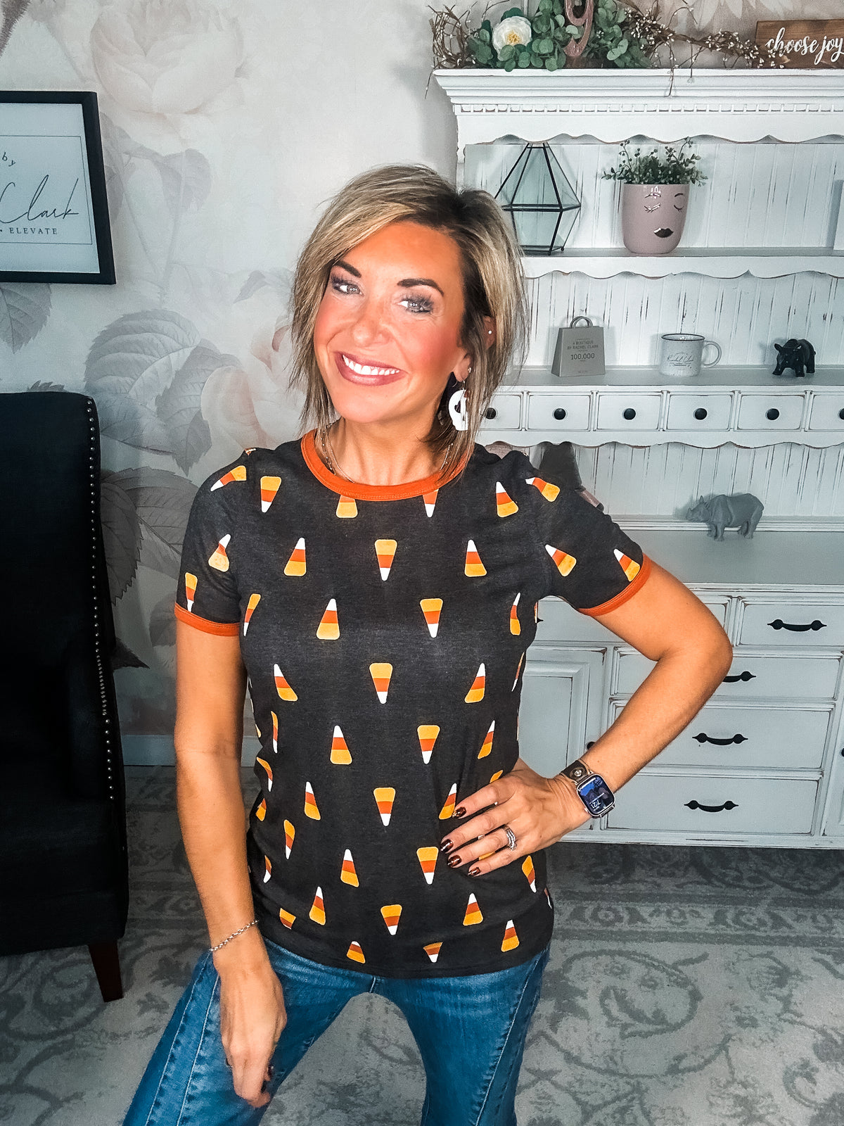 Ampersand Avenue Tee - Candy Corn Cutie