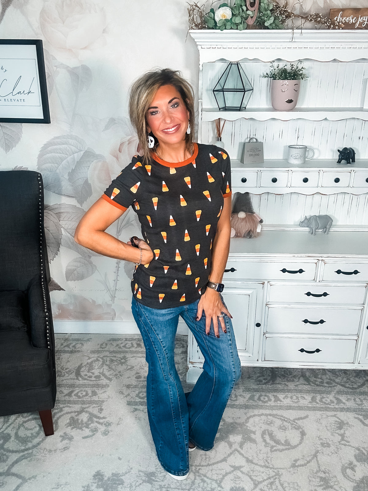 Ampersand Avenue Tee - Candy Corn Cutie