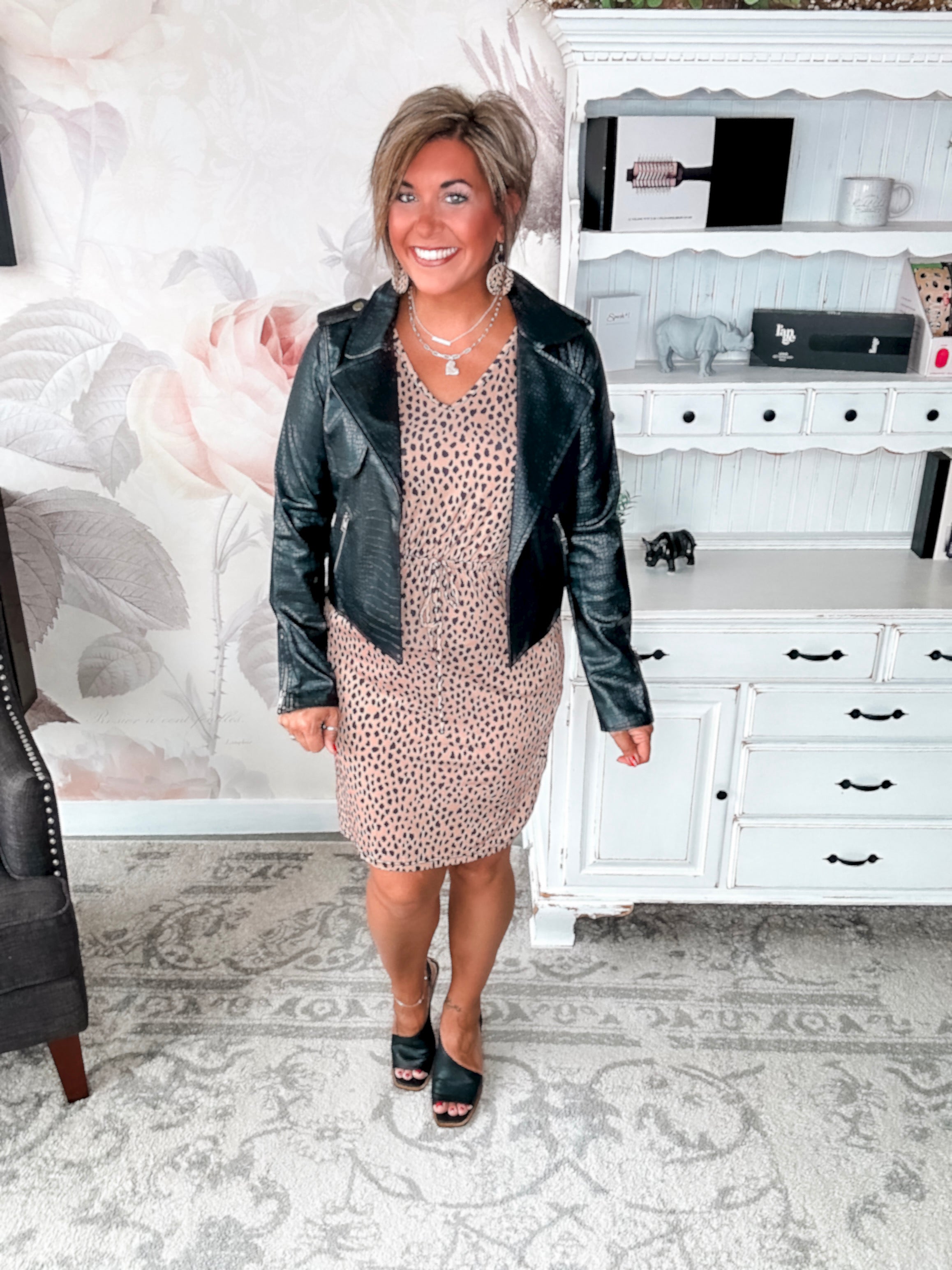 Free to Go Vegan Leather Biker Jacket