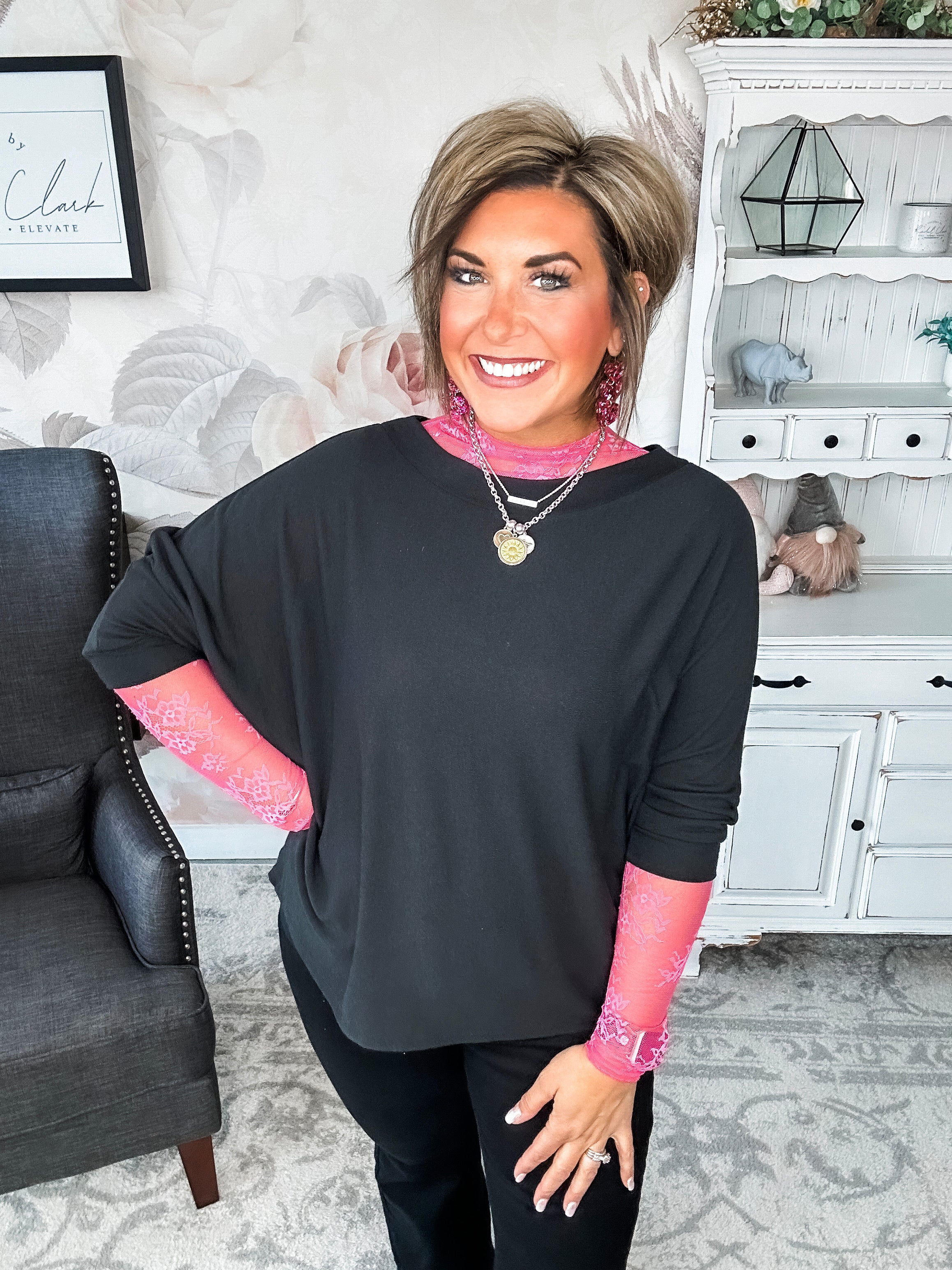 Said It All Boxy Top - Black