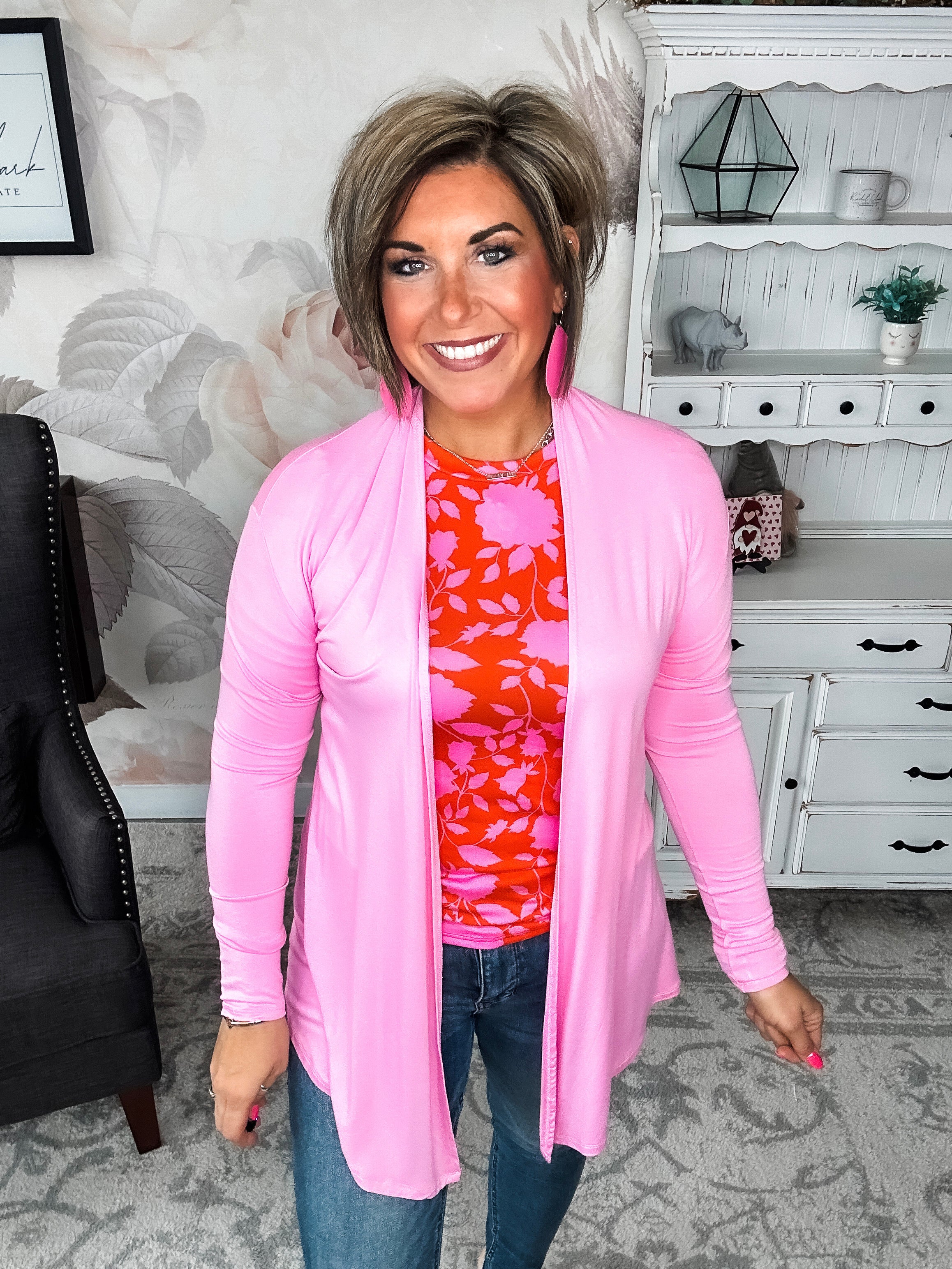 Love Never Fades Cardigan - Pink