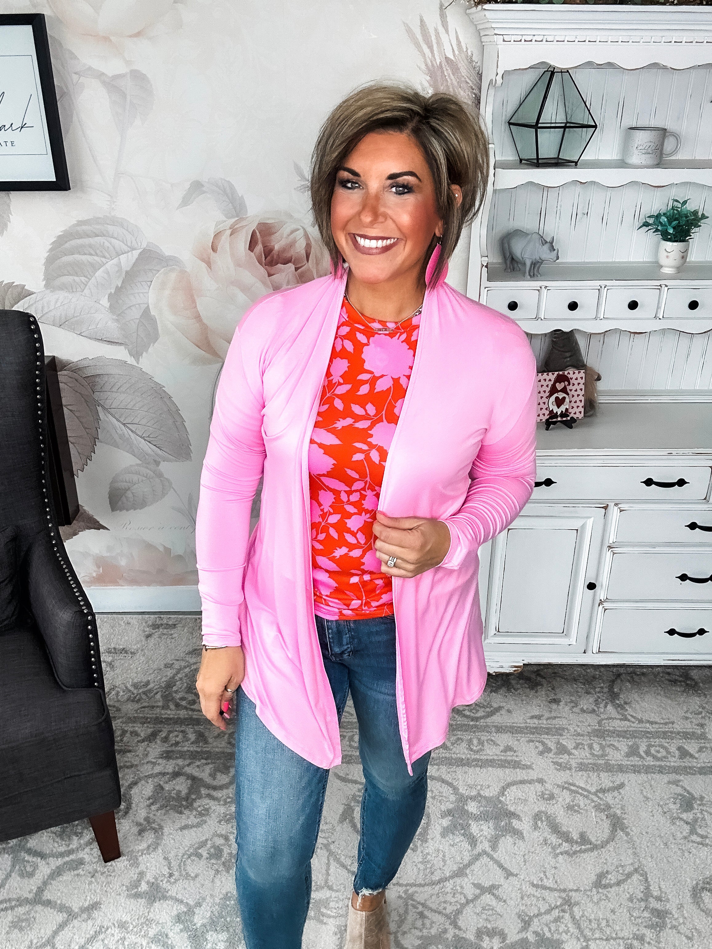 Love Never Fades Cardigan - Pink