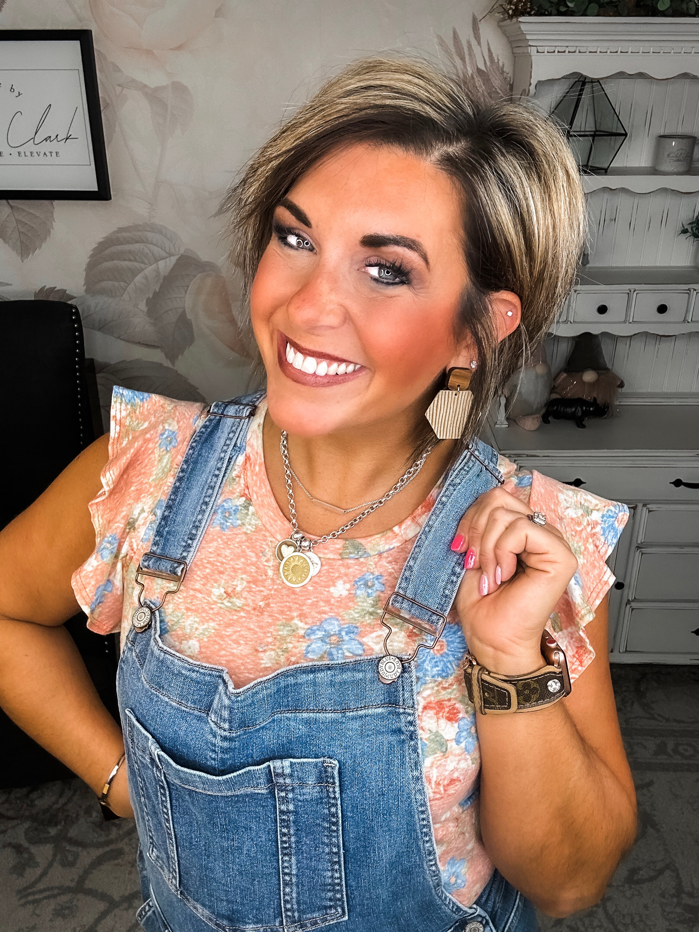 Judy Blue Raw Hem Overall Skirt