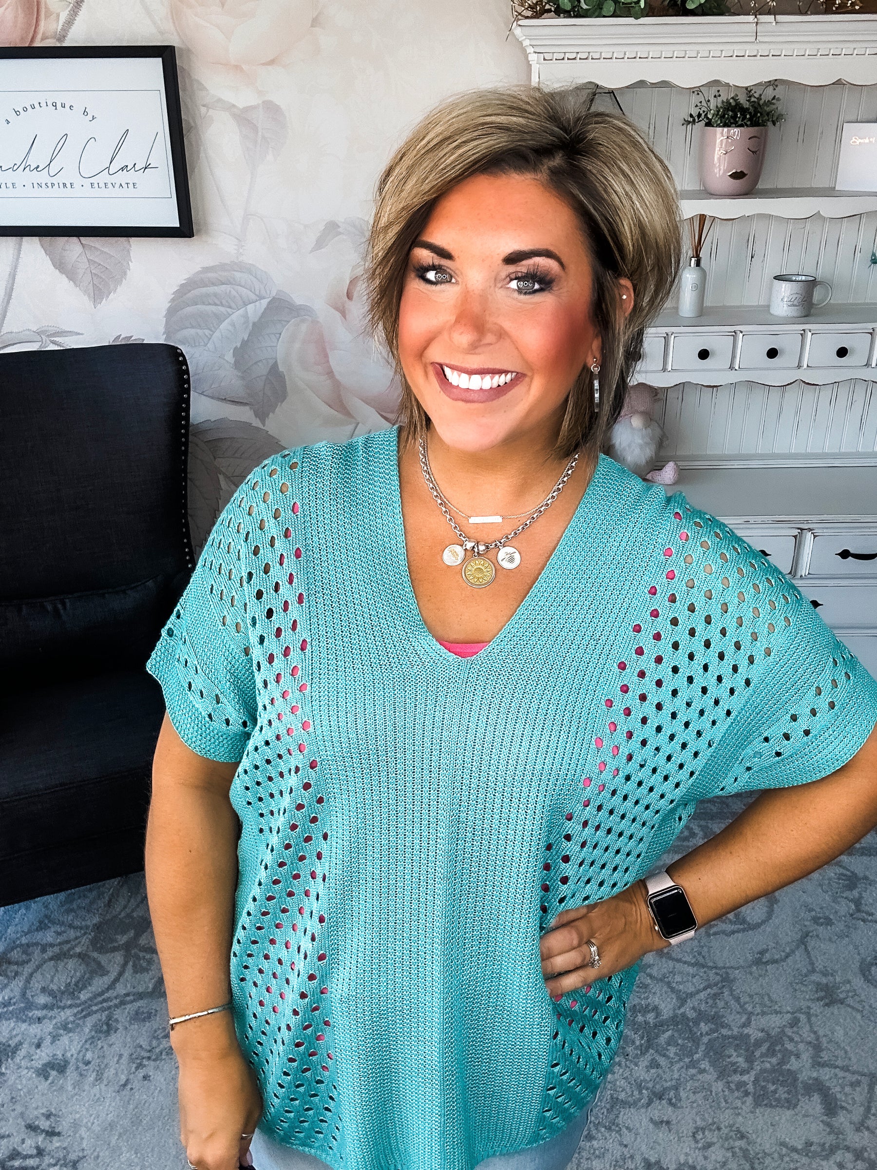 Know Your Blessings Pullover Top - Jade