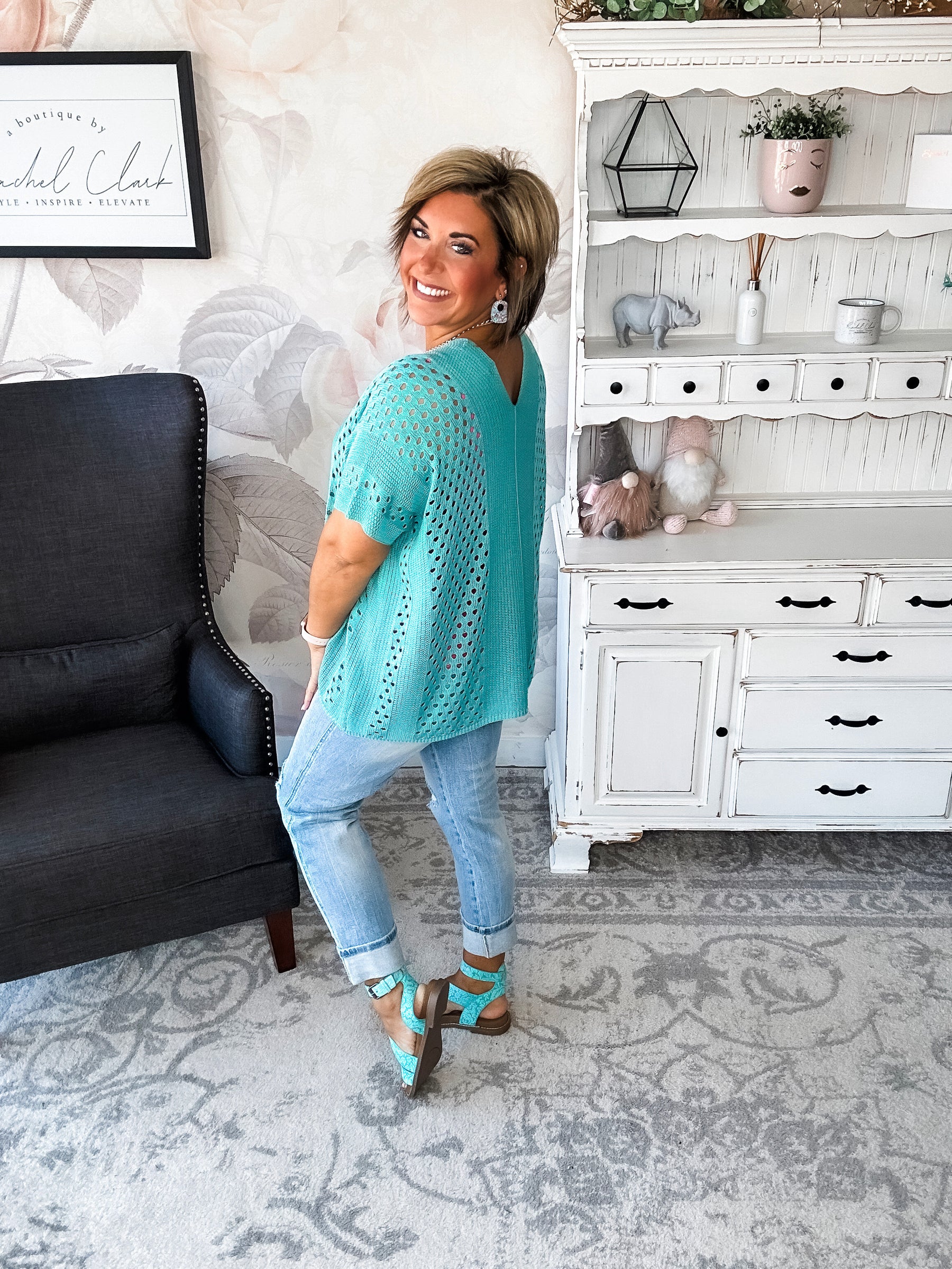 Know Your Blessings Pullover Top - Jade