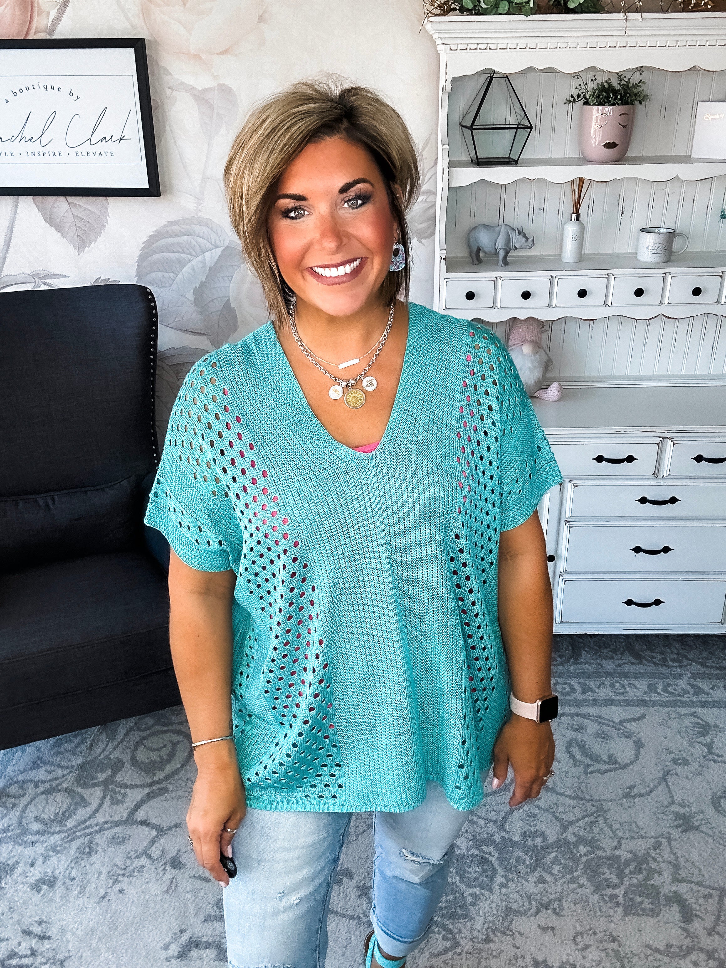 Know Your Blessings Pullover Top - Jade