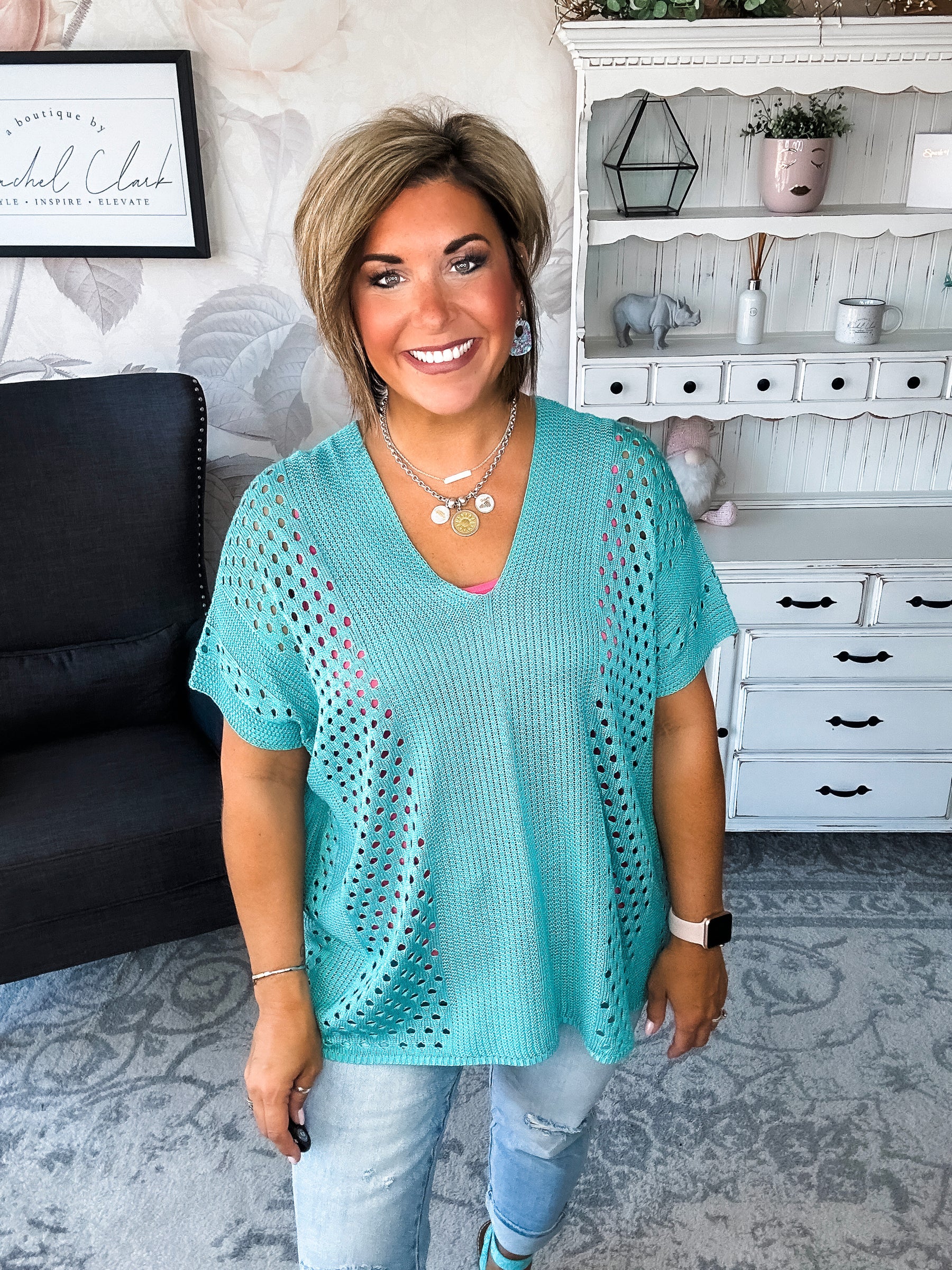 Know Your Blessings Pullover Top - Jade