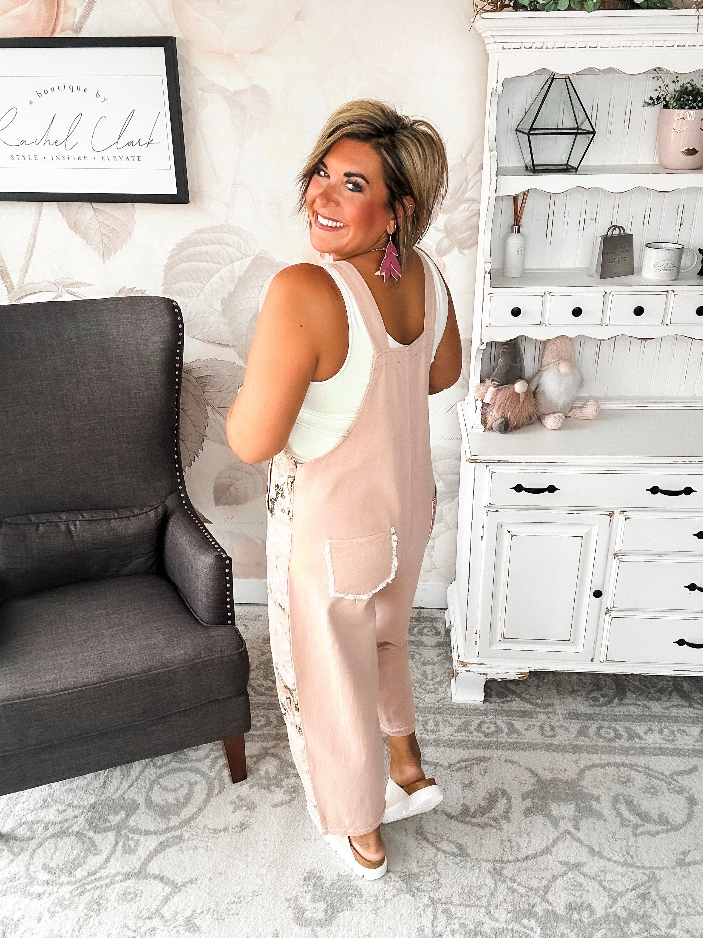 Sweet Symphony Floral Overalls