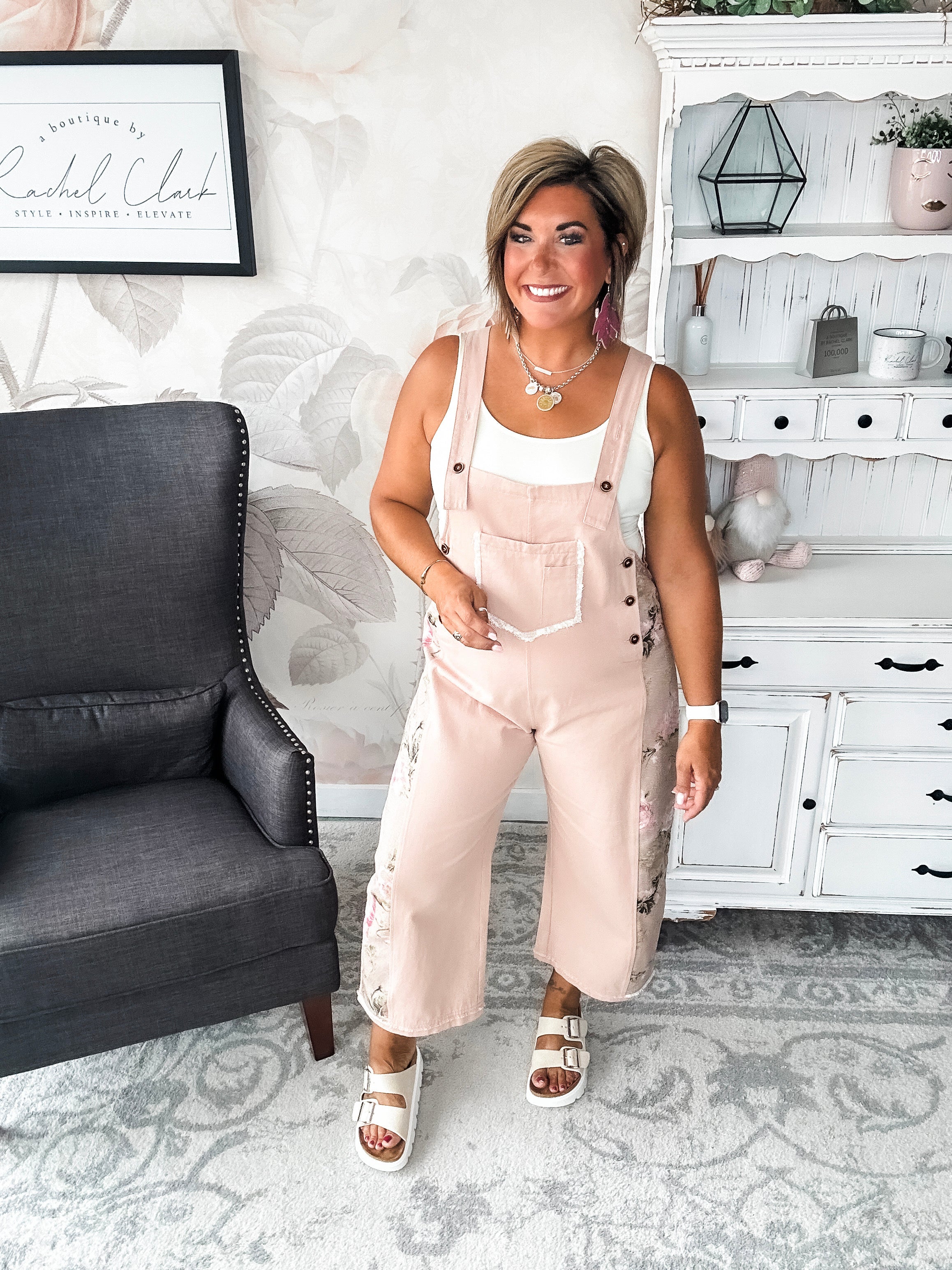 Sweet Symphony Floral Overalls