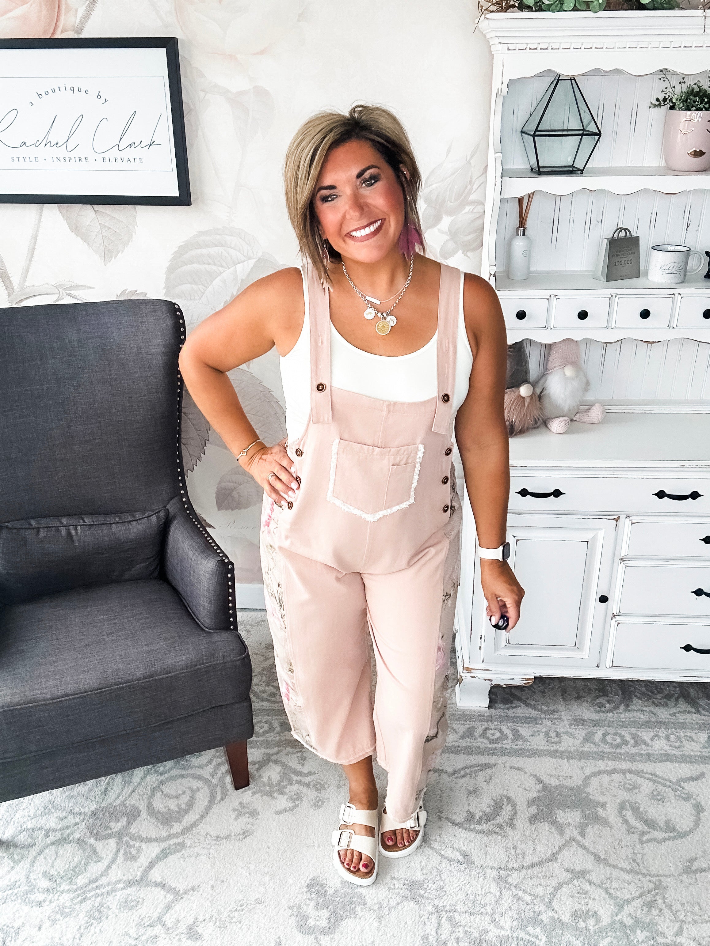 Sweet Symphony Floral Overalls