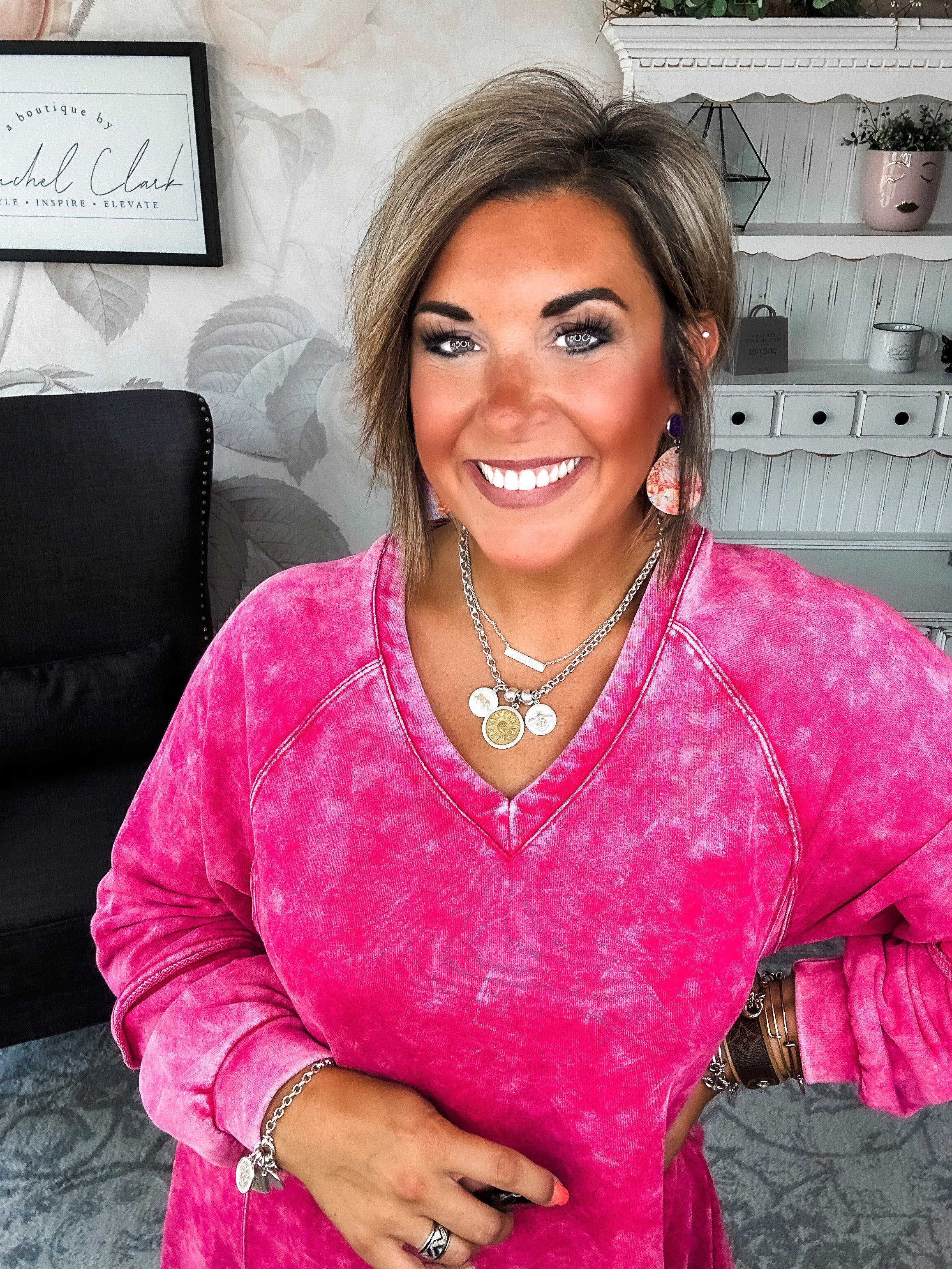 They All Made It Shift Dress - Magenta