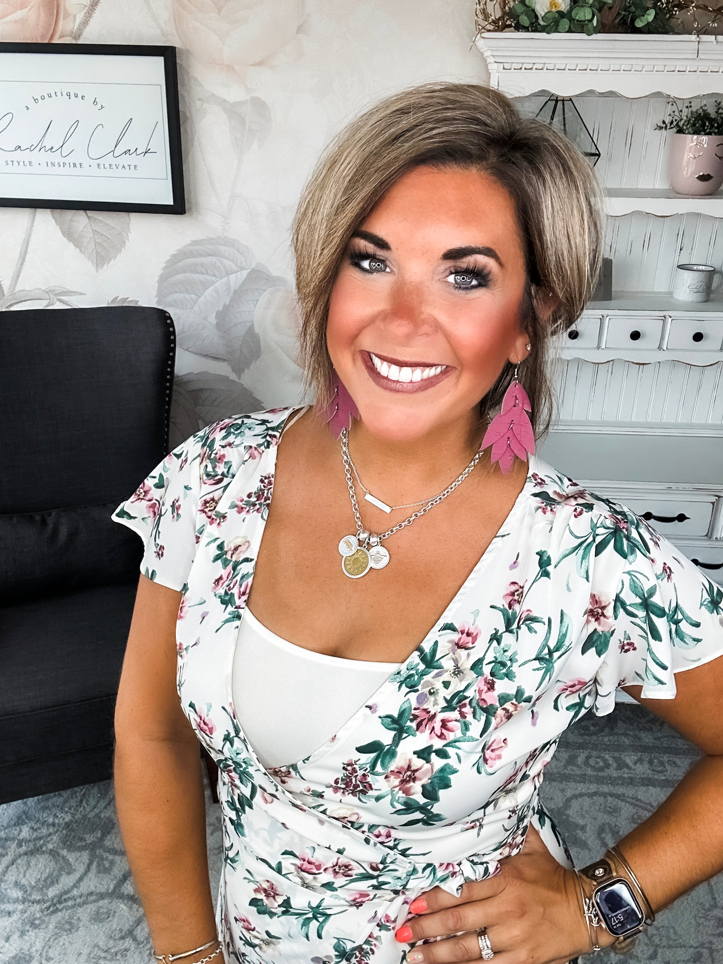 Stay With Me Forever Floral Dress - Cream