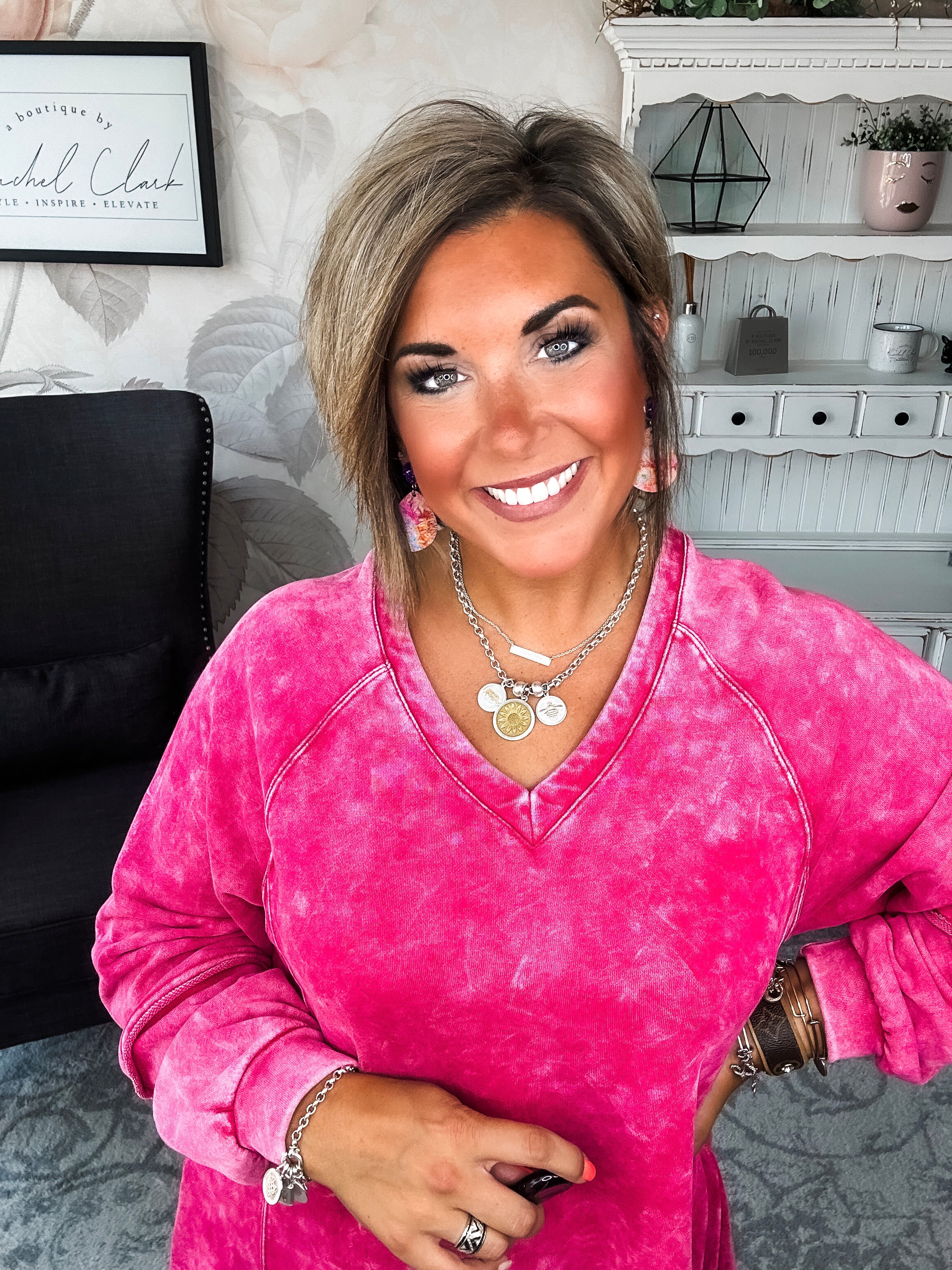 They All Made It Shift Dress - Magenta