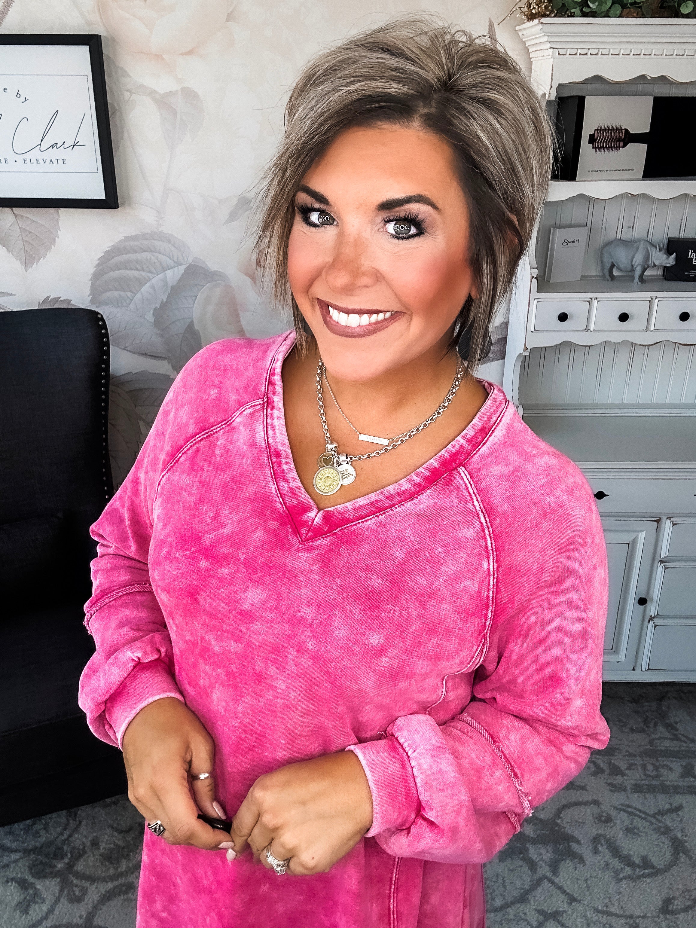 They All Made It Shift Dress - Magenta