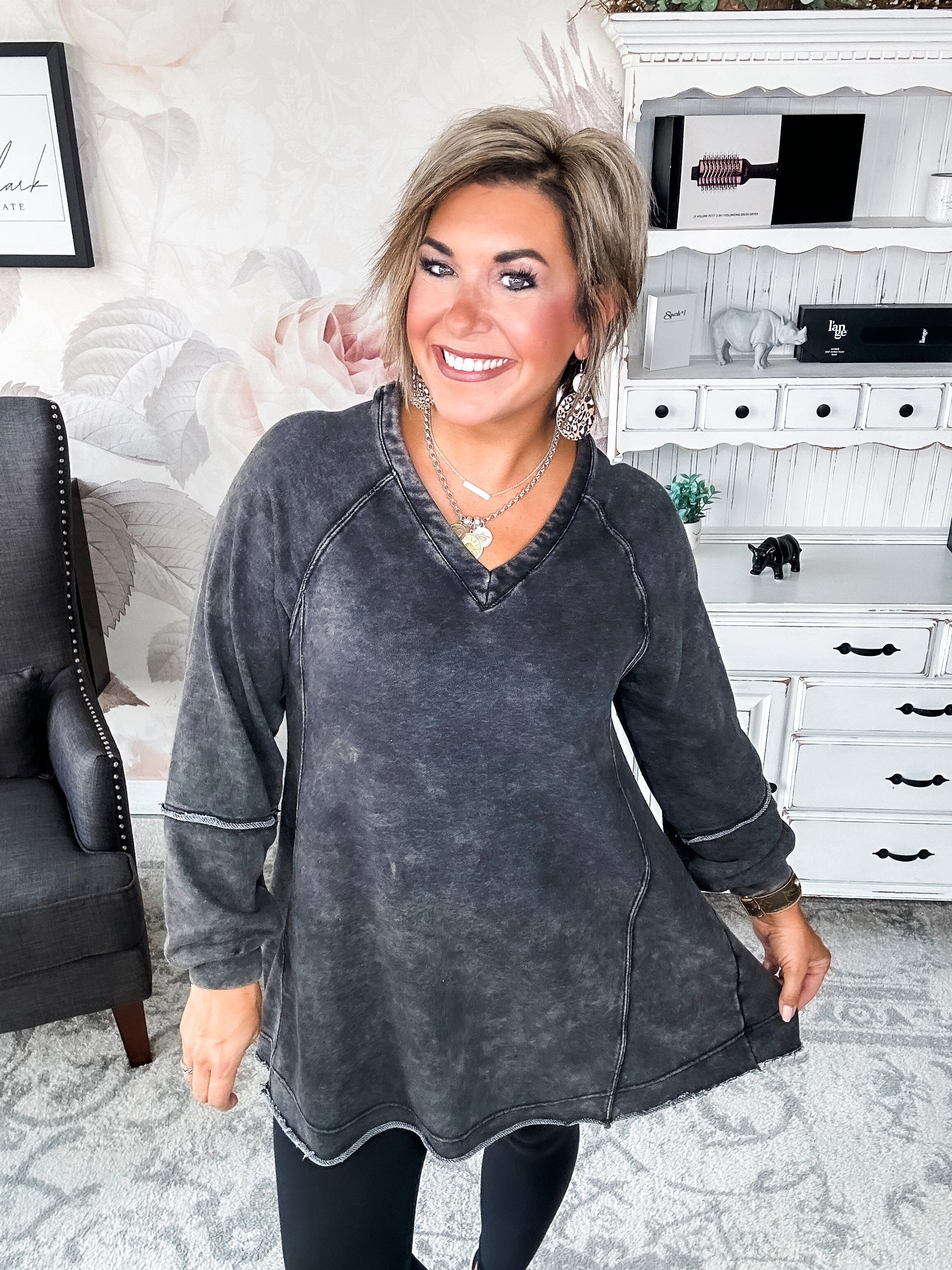 They All Made It Shift Dress - Black