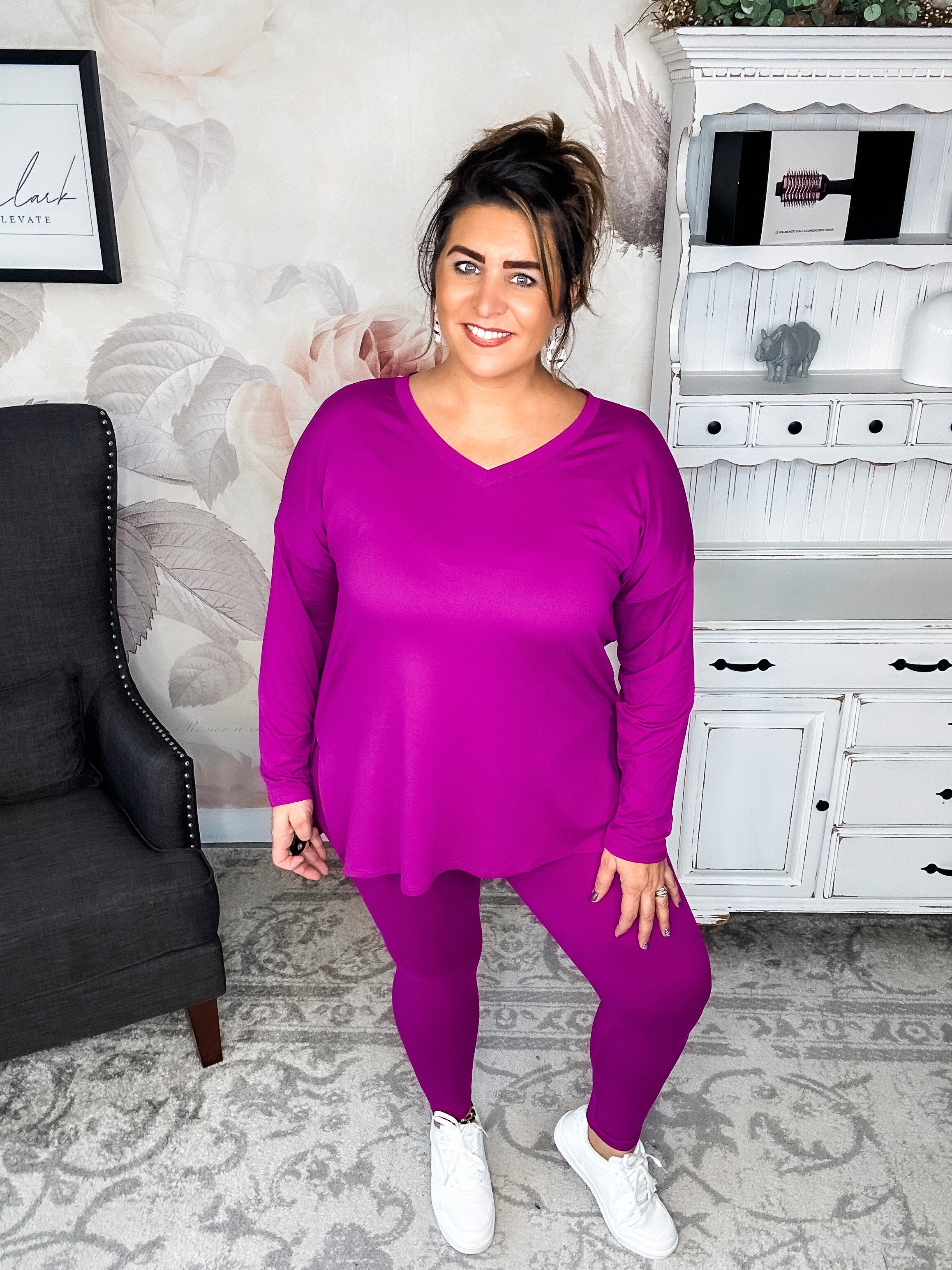 You Can't Resist This Lounge Set - Plum
