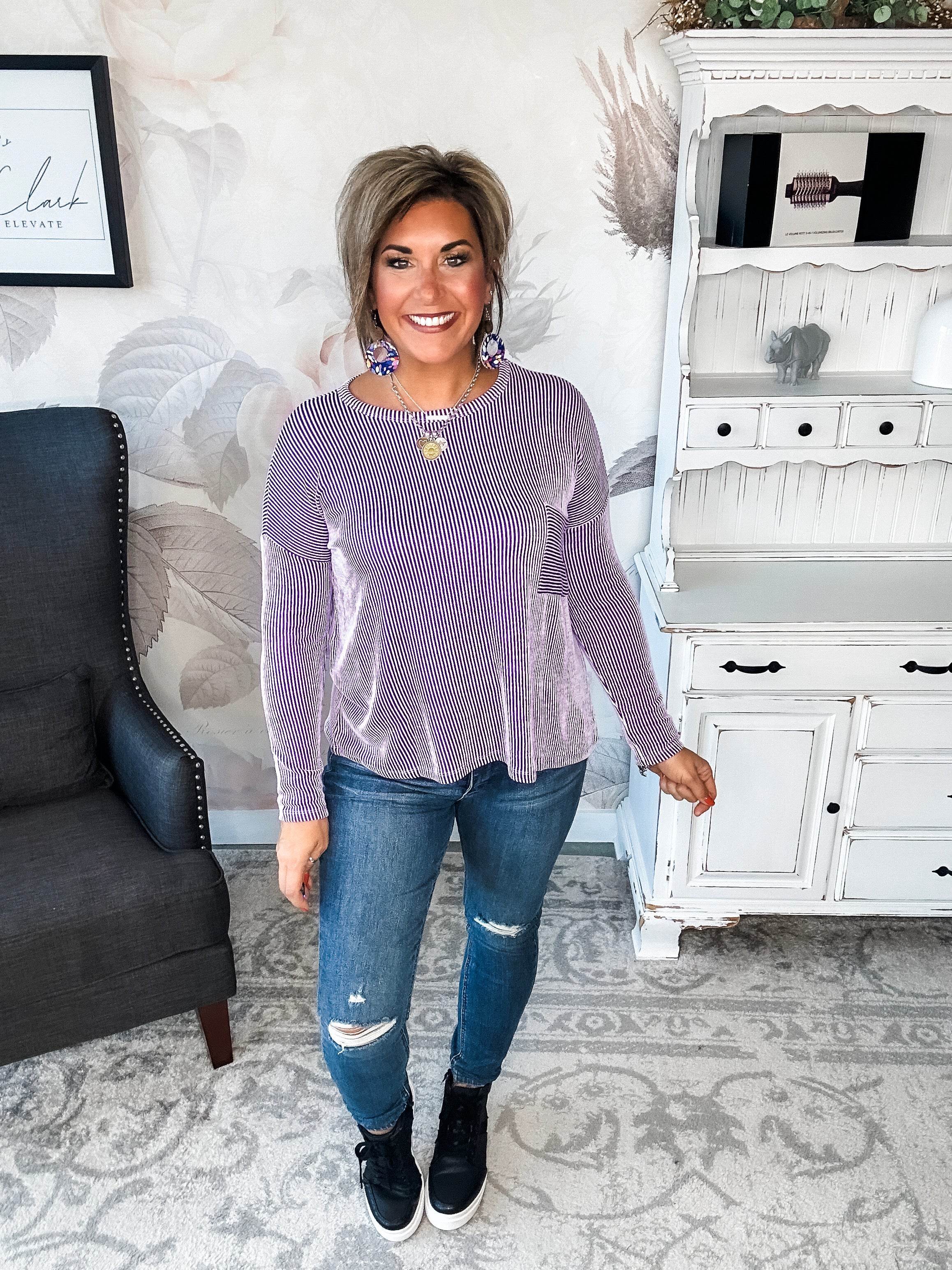 Into The Night Pullover - Violet