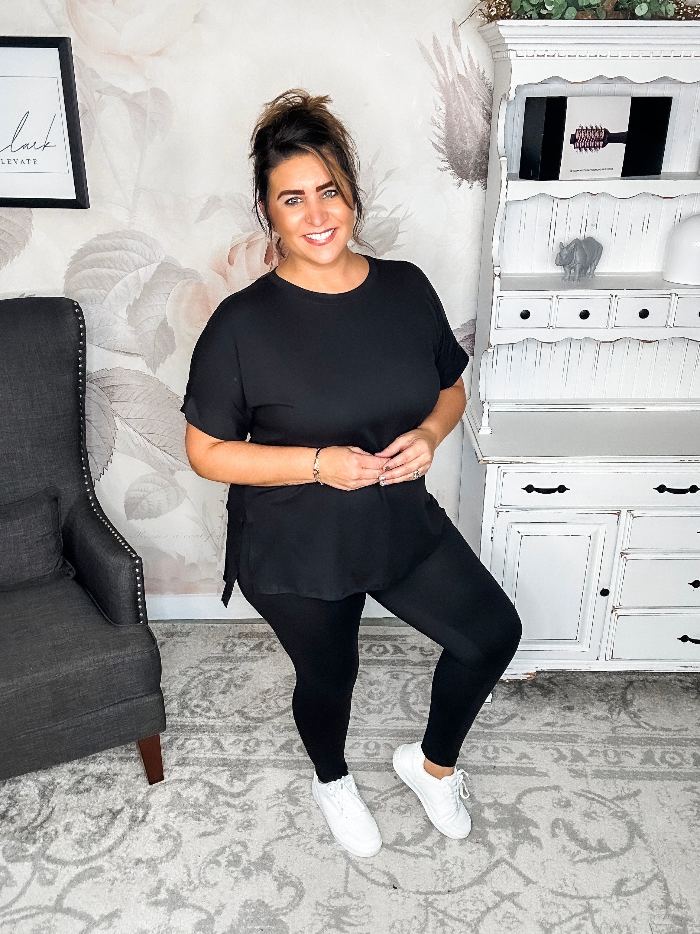 What You've Been Waiting For Lounge Set - Black