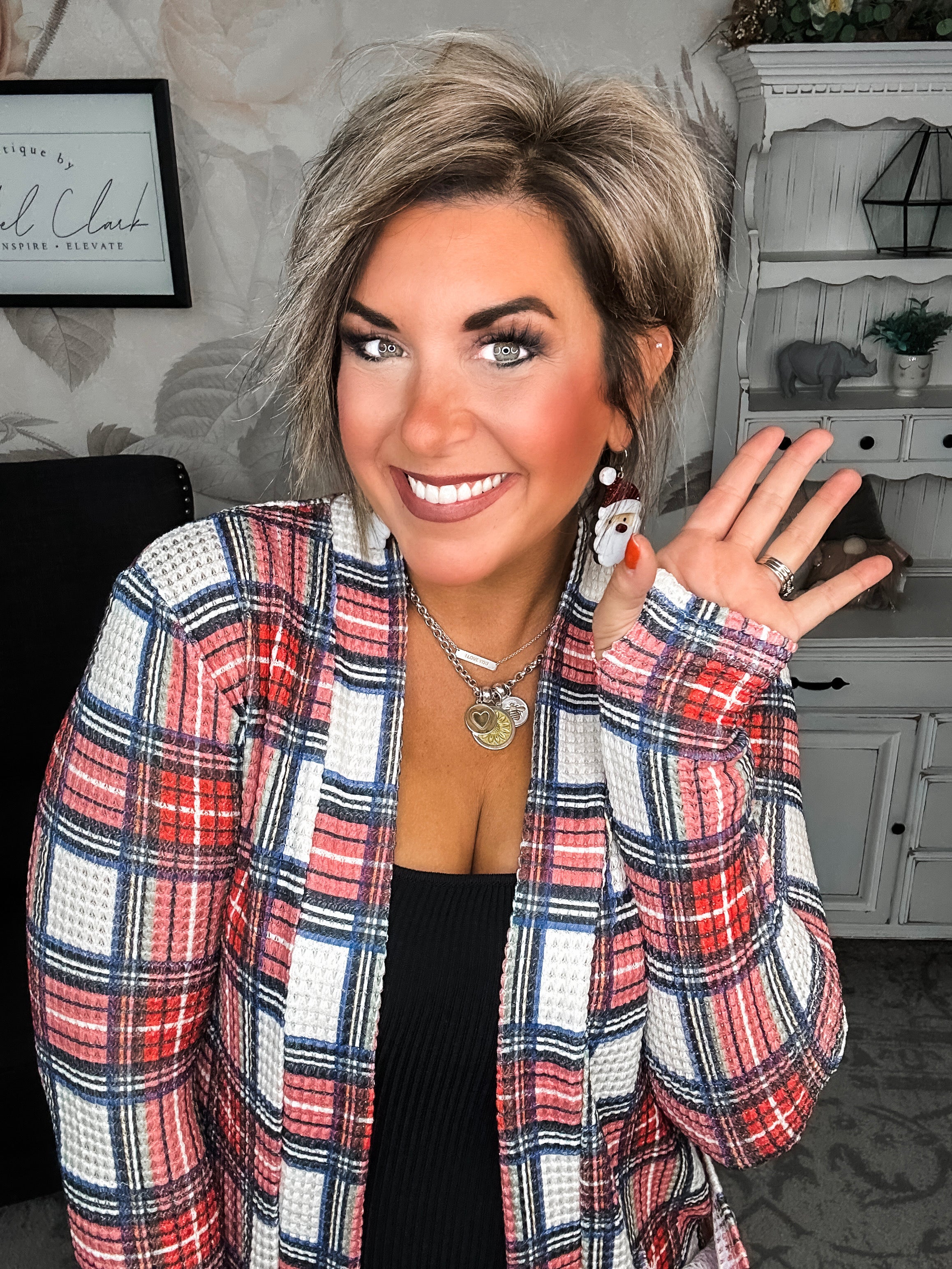 Sitting On The Treetops Cardigan - Plaid