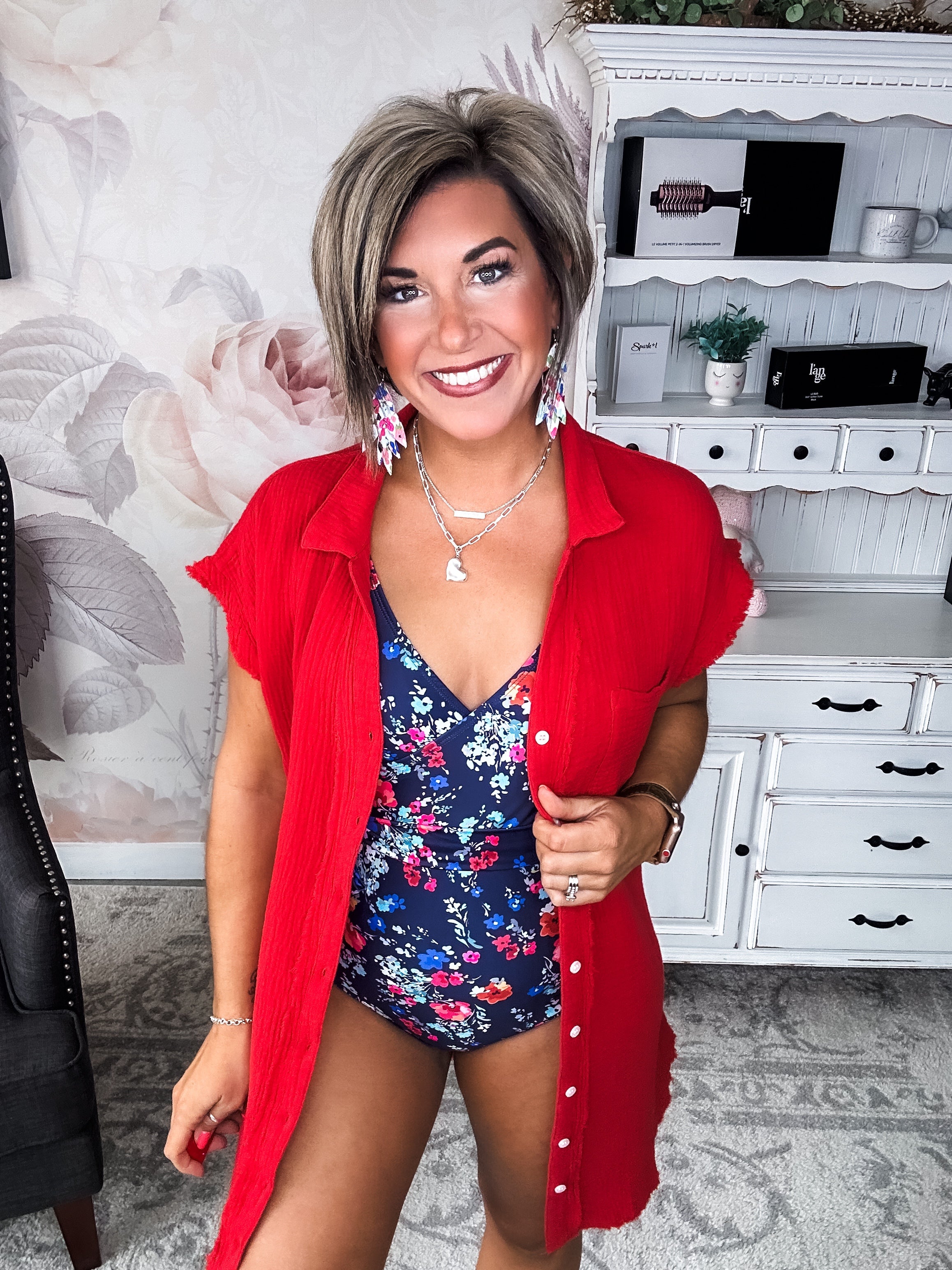 Light a Firework Button Down Coverup