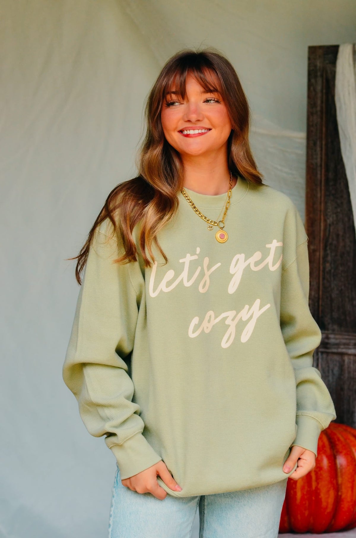 Let’s Get Cozy Waffle Knit Sweater *ONLINE EXCLUSIVE*