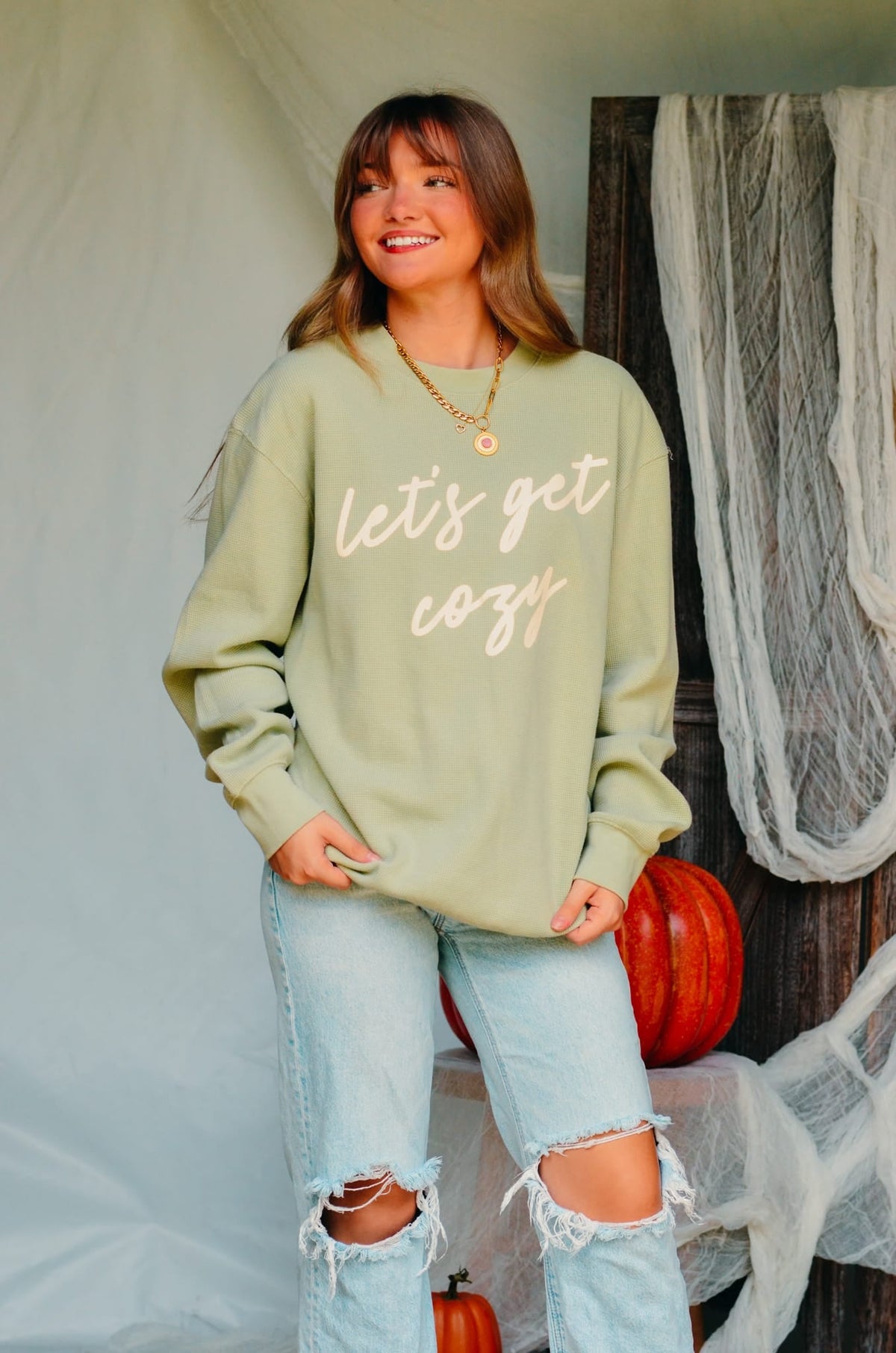 Let’s Get Cozy Waffle Knit Sweater *ONLINE EXCLUSIVE*