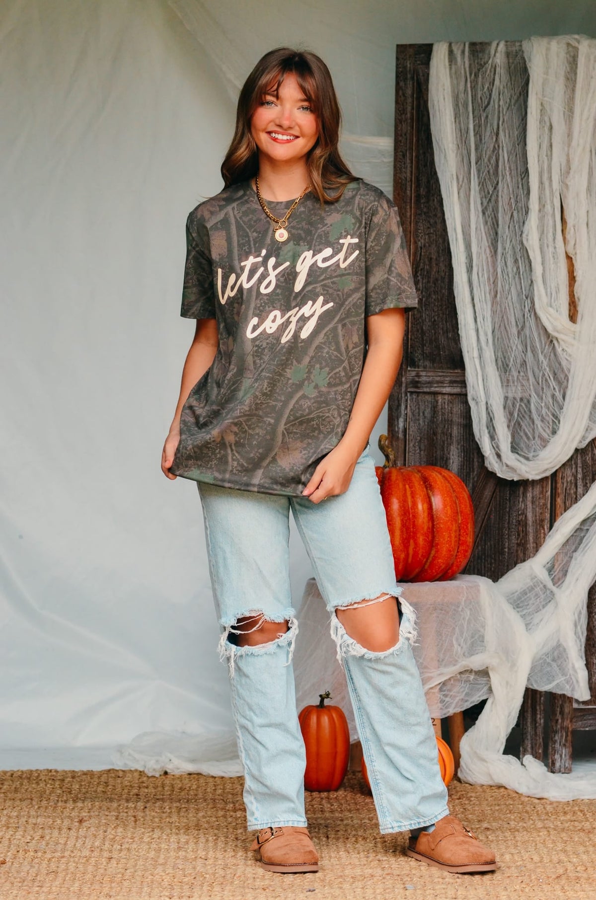 Let’s Get Cozy Dark Camo Shortsleeve *ONLINE EXCLUSIVE*