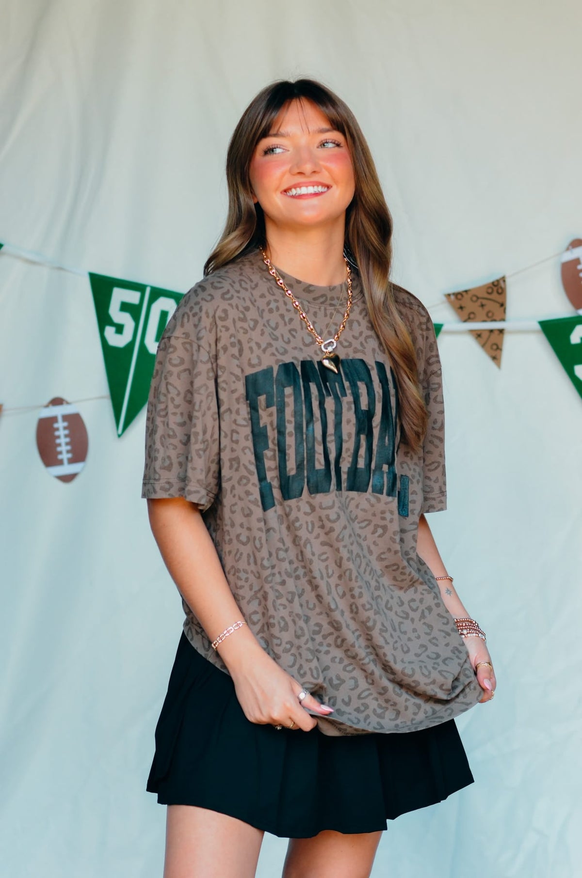 Football Brown Leopard Tee *ONLINE EXCLUSIVE*
