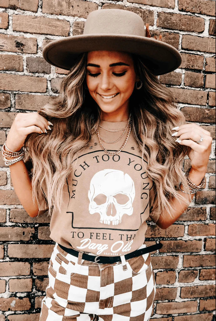 Much Too Young Destroyed Graphic Tee