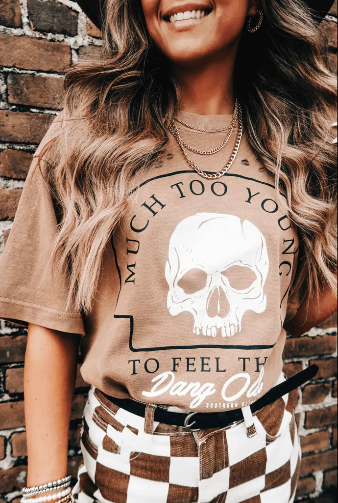 Much Too Young Destroyed Graphic Tee